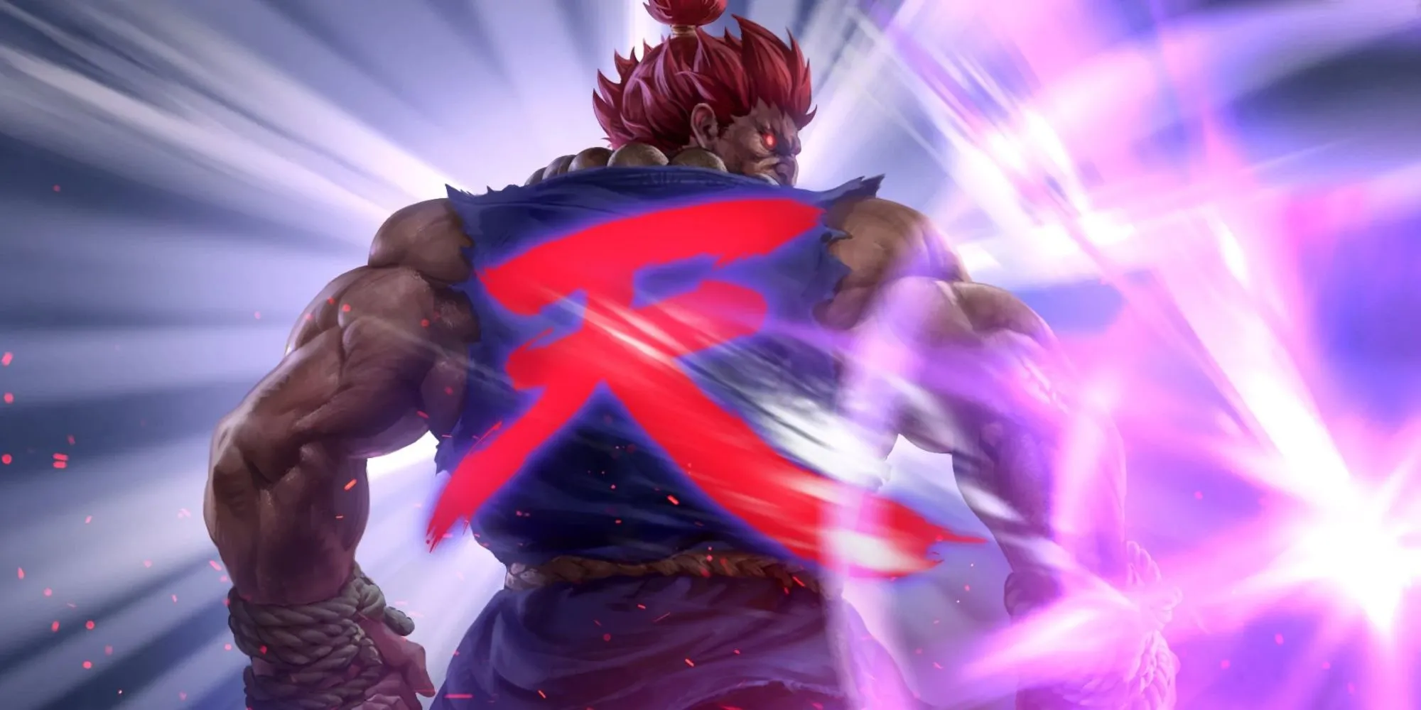 Akuma với ánh mắt rực lửa trong Street Fighter, biểu tượng của sự &quot;hồi sinh&quot; vô lý của các nhân vật trong series game đối kháng này.