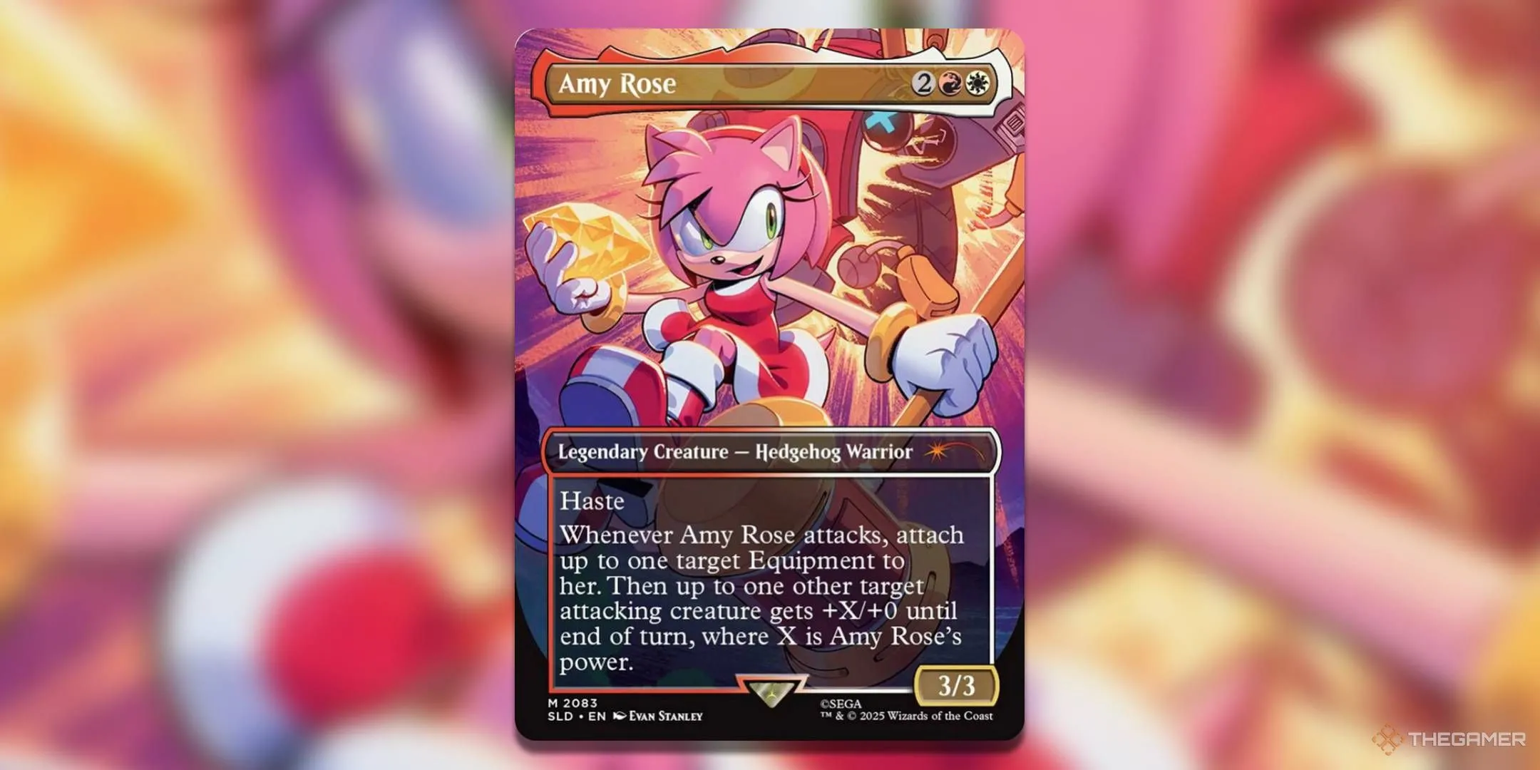 Amy Rose tốc độ chạy thoát khỏi kẻ thù trên thẻ bài Magic The Gathering Sonic