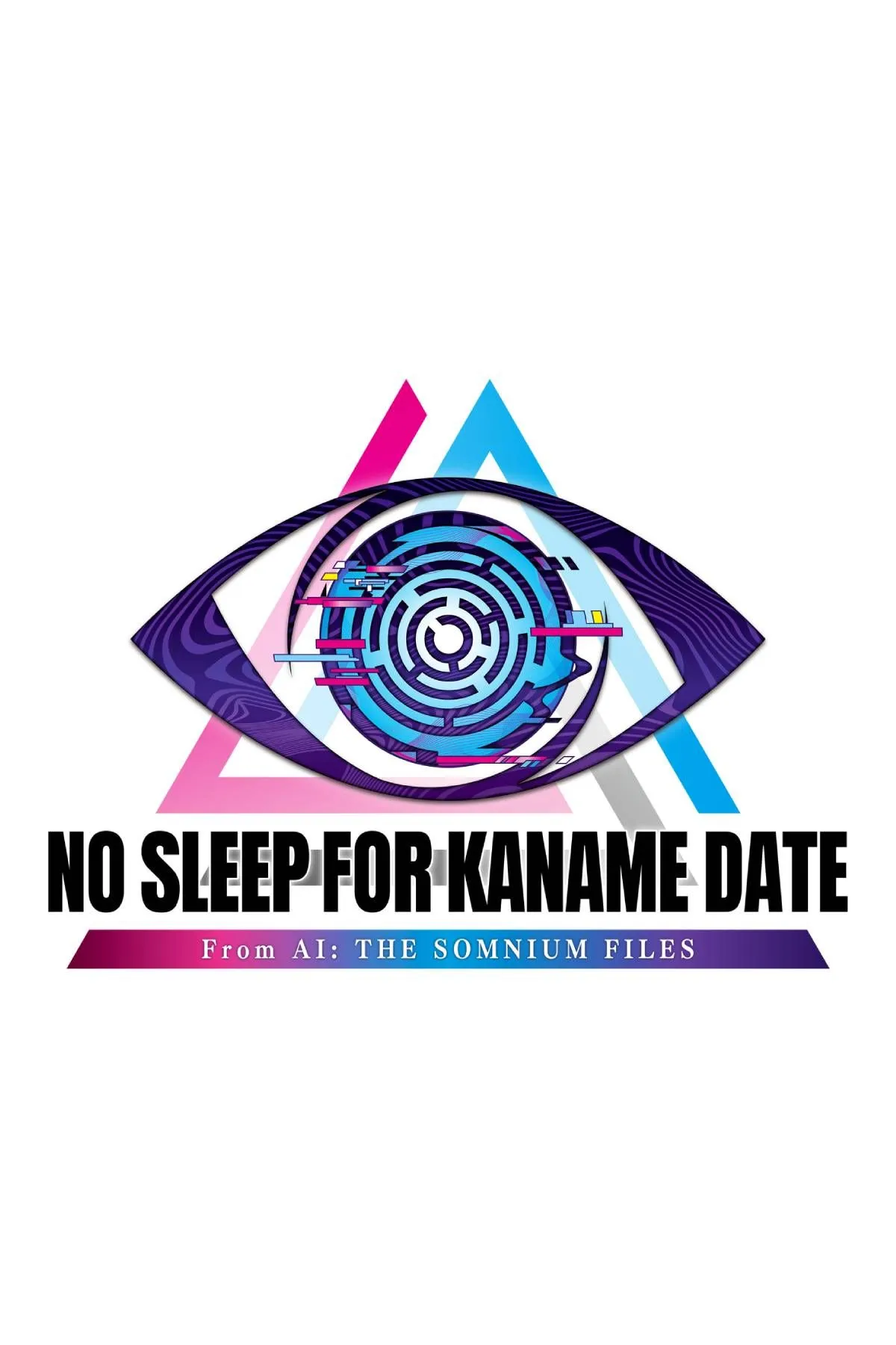 Ảnh bìa chính của game No Sleep for Kaname Date, minh họa thám tử Kaname Date, AI Aiba và ngôi sao mạng Iris Sagan.