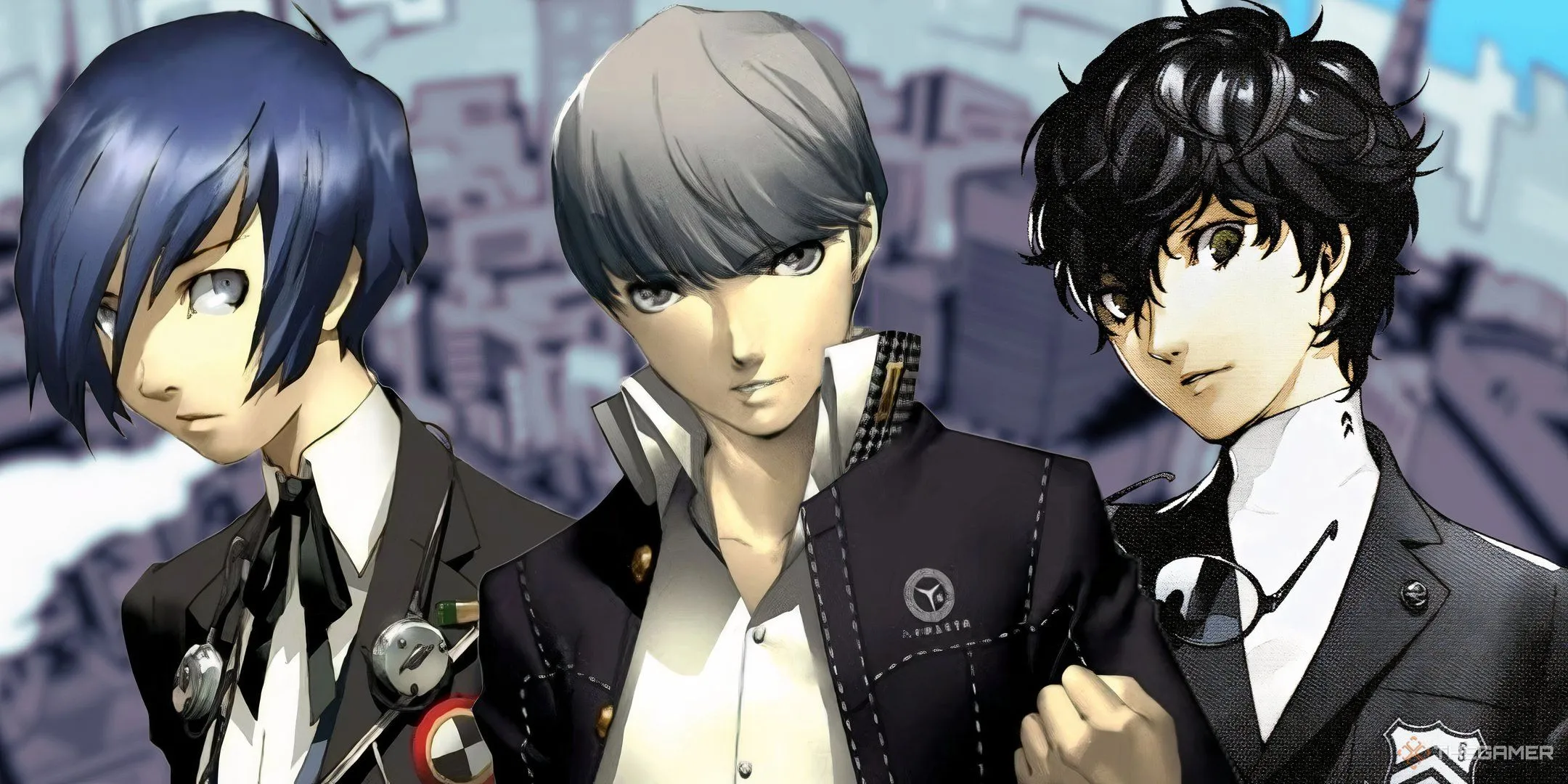 Ba nhân vật chính của Persona 3, 4 và 5 thể hiện sự đa dạng series game Persona trong backlog của game thủ.