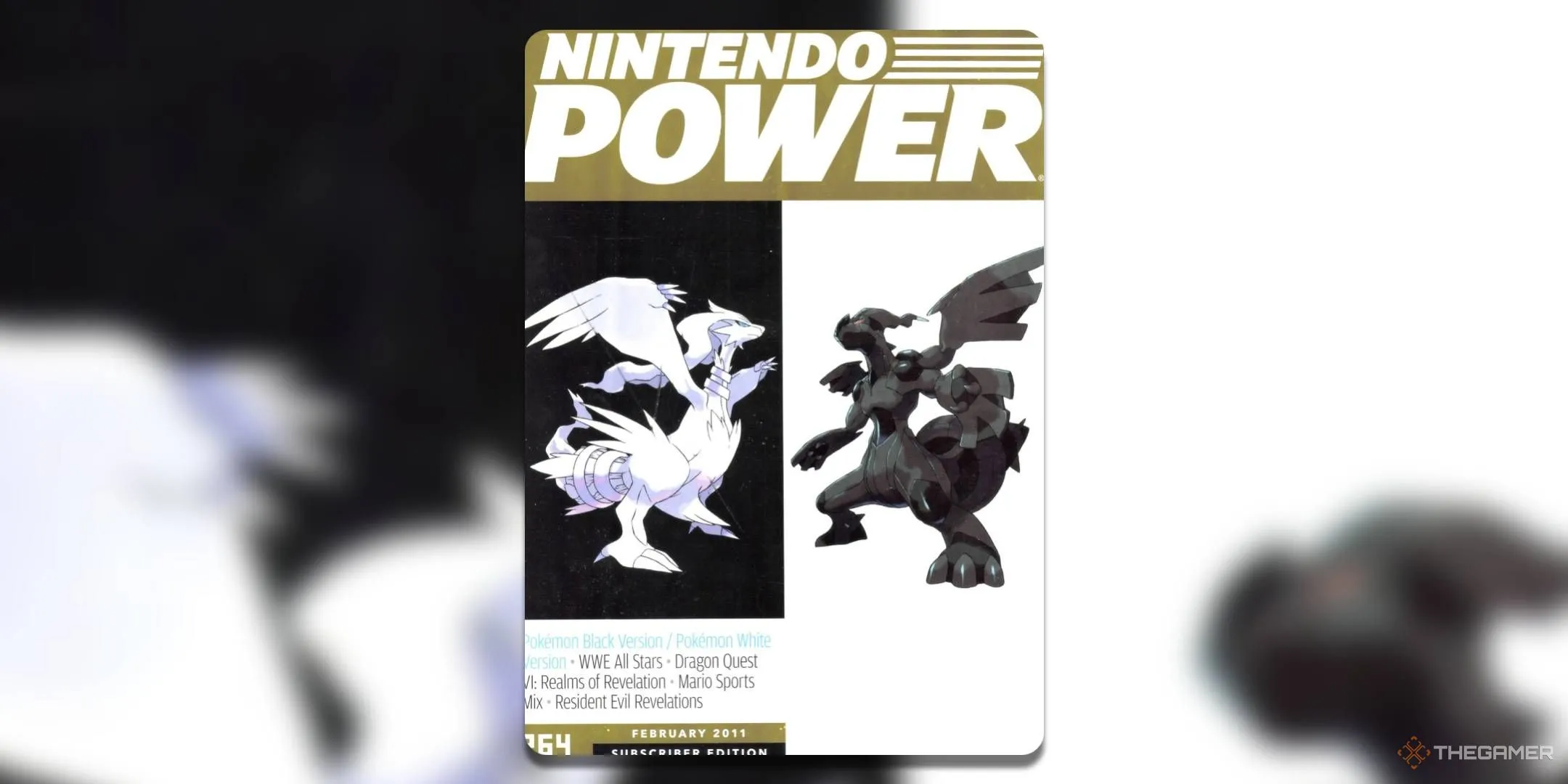 Bìa tạp chí Nintendo Power số 264 phiên bản độc quyền với Reshiram và Zekrom của Pokémon Black &amp; White