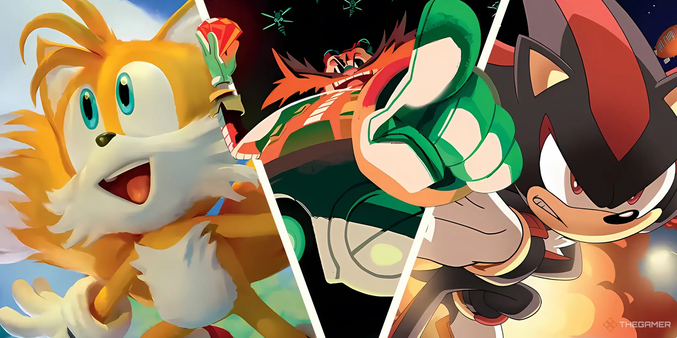 Bộ ba Commander Sonic The Hedgehog: Tails, Dr. Eggman và Shadow sẵn sàng cho trận đấu Magic The Gathering