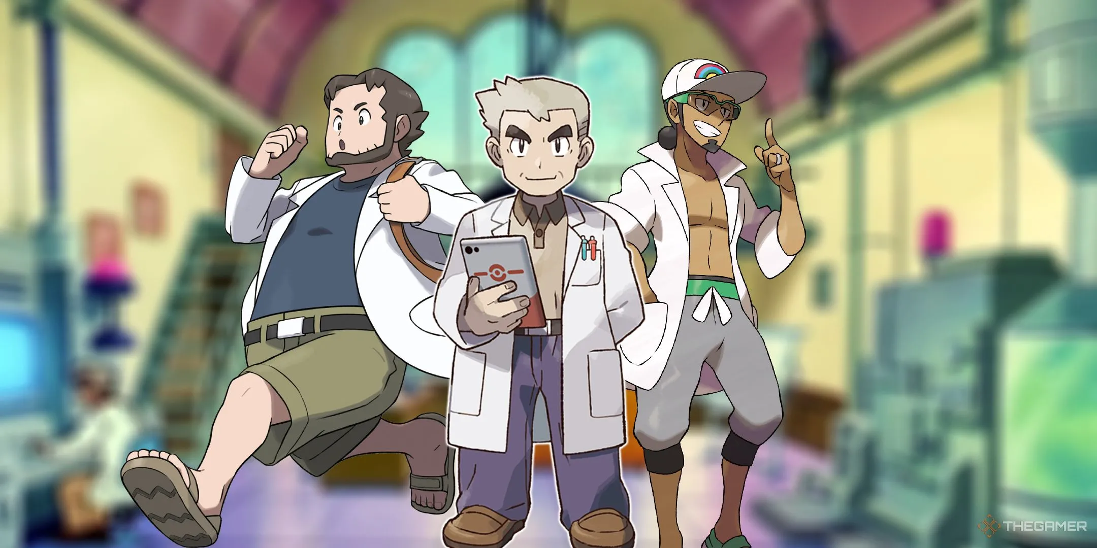Bộ sưu tập các Giáo sư Pokemon nổi tiếng trong series game, đại diện cho những người am hiểu Pokemon