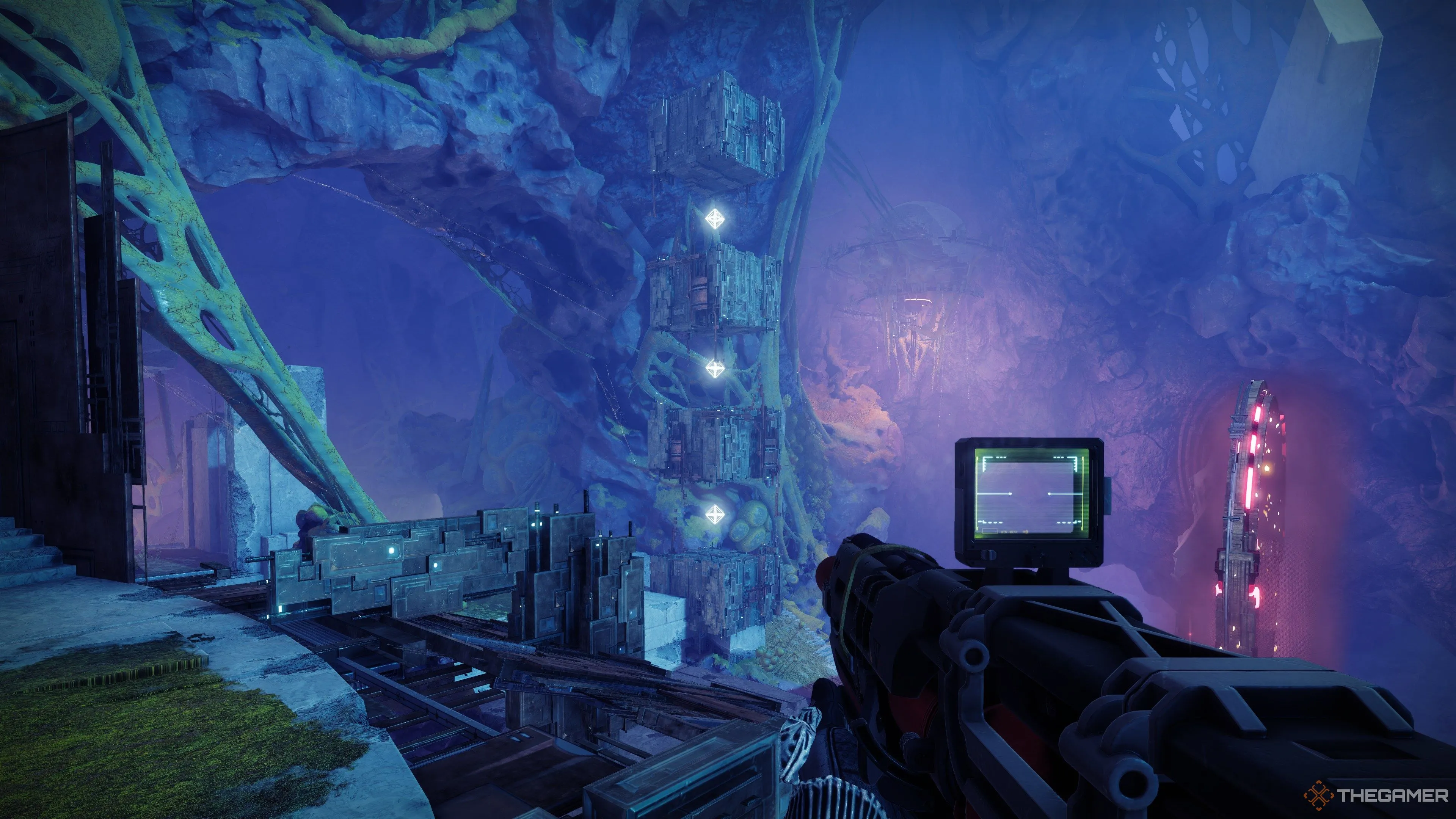 Các trụ cột Vex cần phá để tạo nền tảng trong encounter Iatros Destiny 2