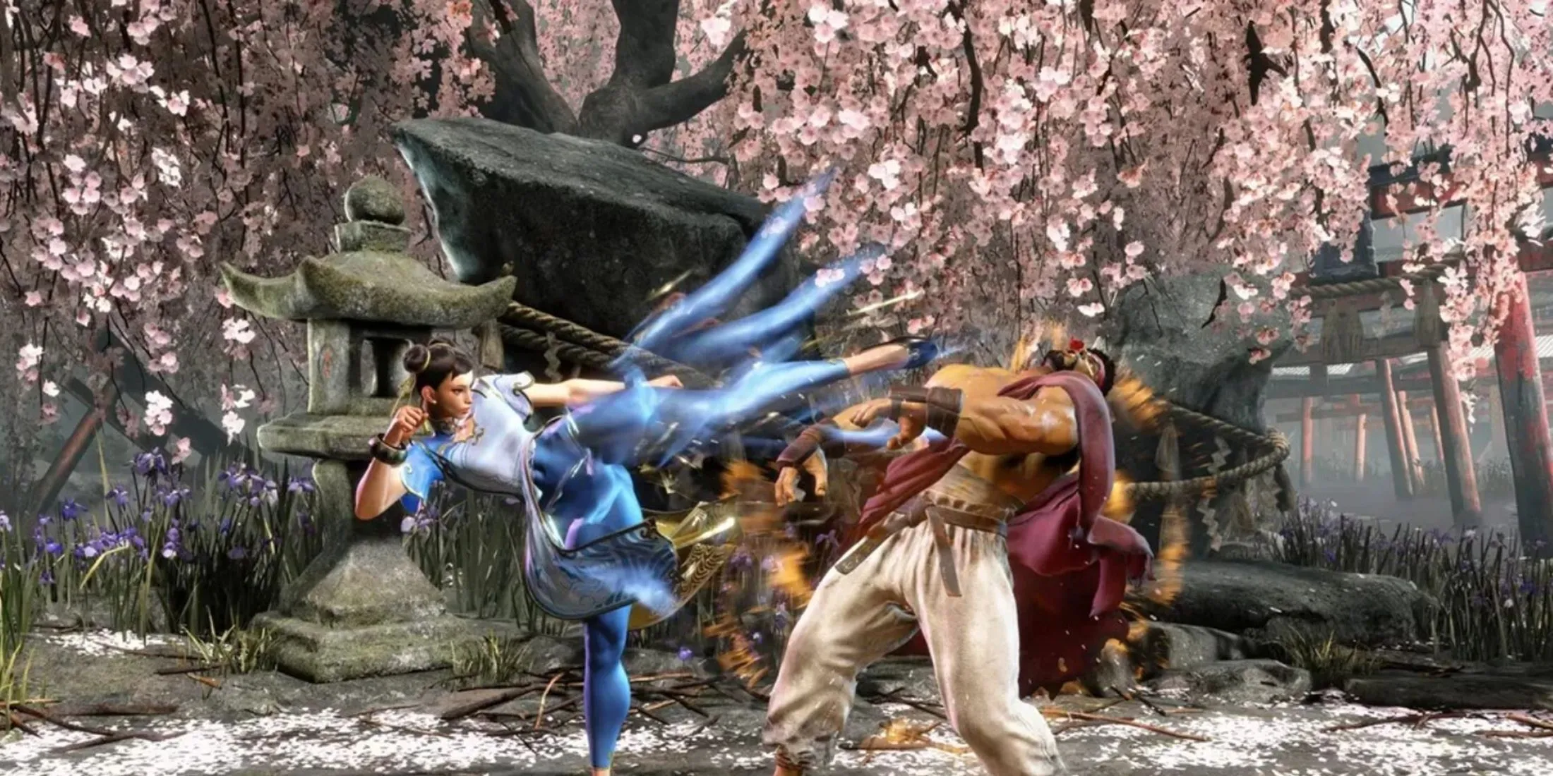 Cảnh giao tranh gay cấn trong Street Fighter 6, thể hiện đồ họa sống động và hiệu ứng đòn đánh mãn nhãn