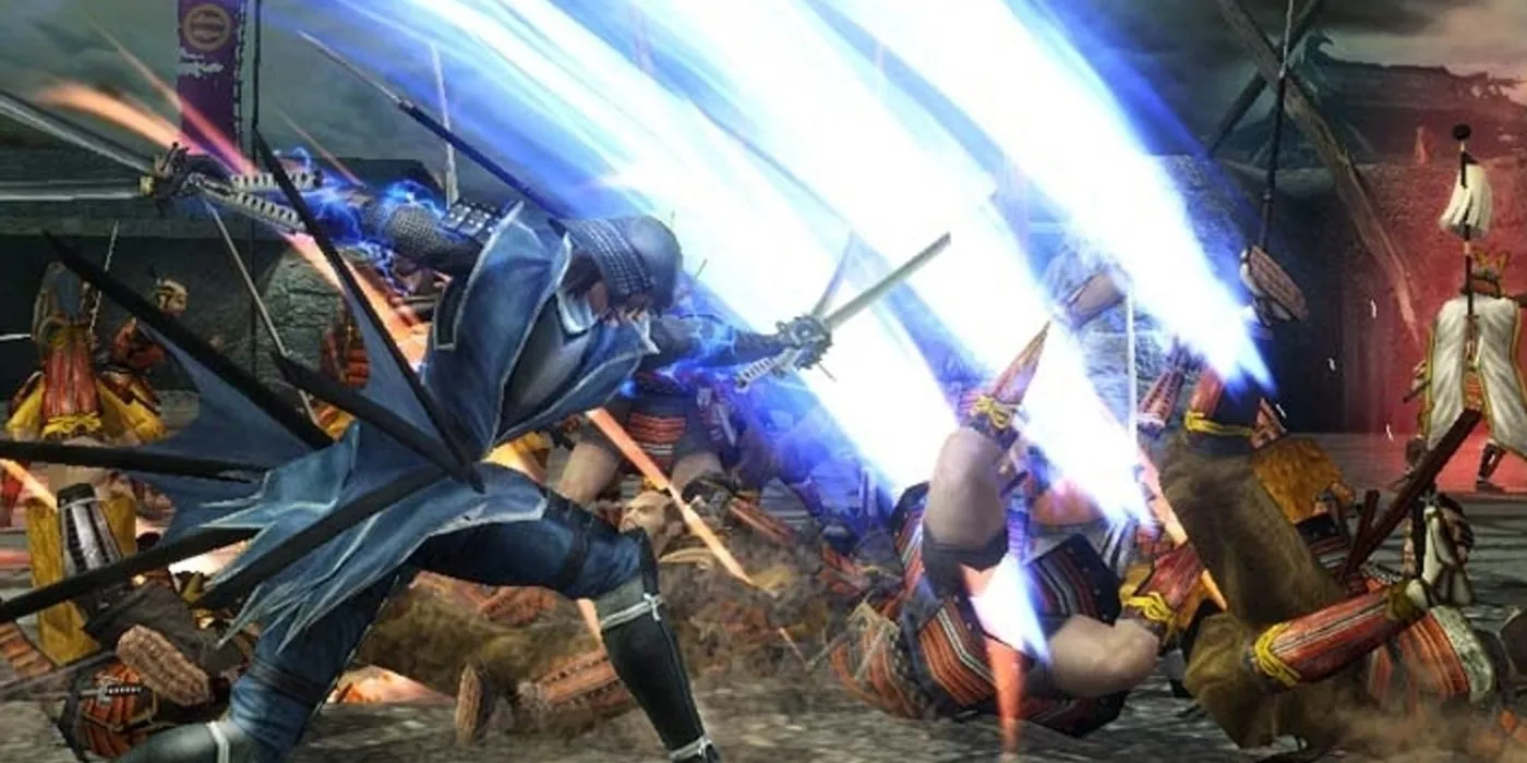 Chiến binh Date Masamune thực hiện đòn chém uy lực trong Sengoku Basara 4, một series hack-and-slash nổi tiếng tại Nhật