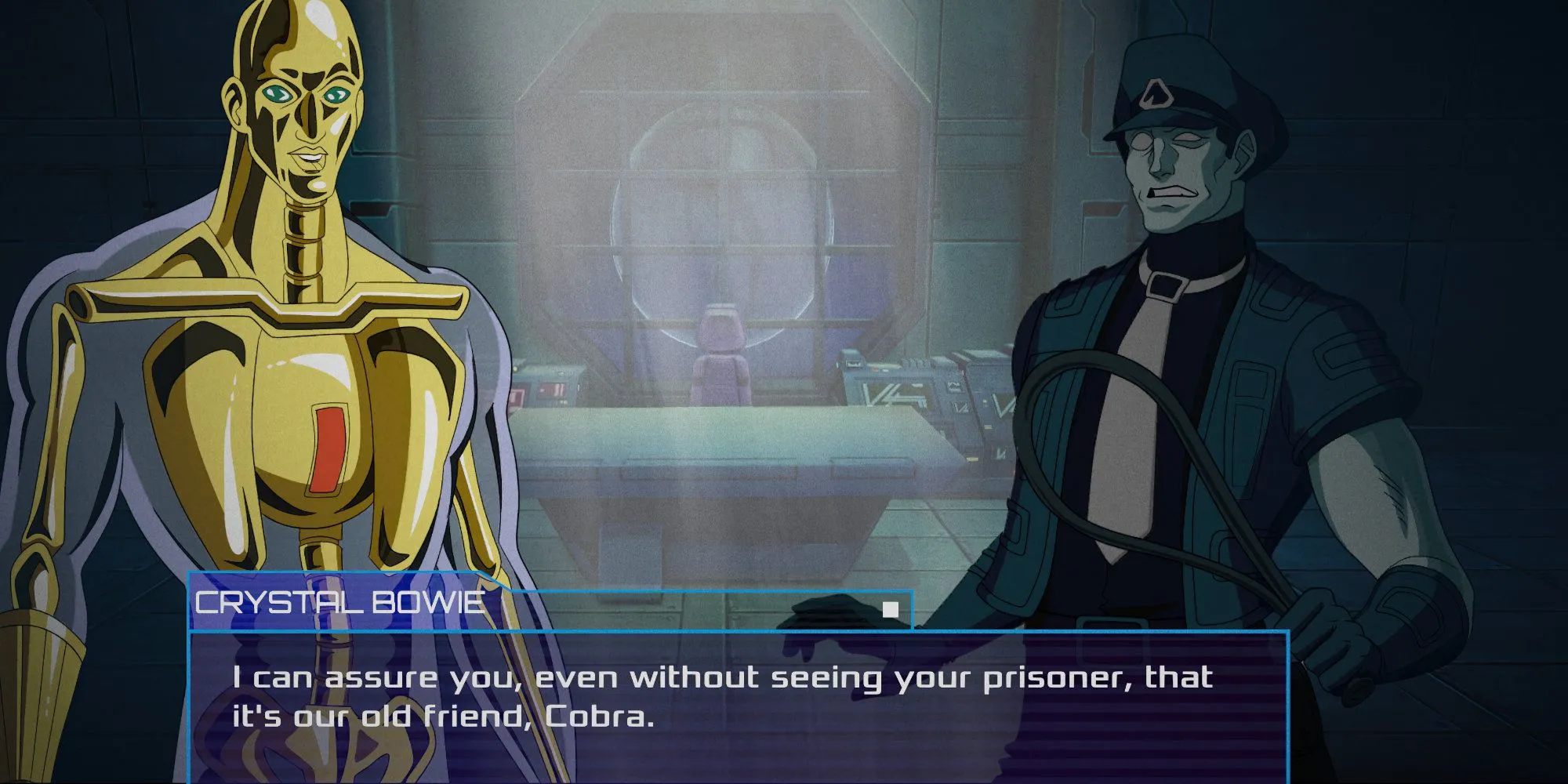 Cobra đối đầu với đối thủ truyền kiếp Crystal Bowie trong game Space Adventure Cobra The Awakening
