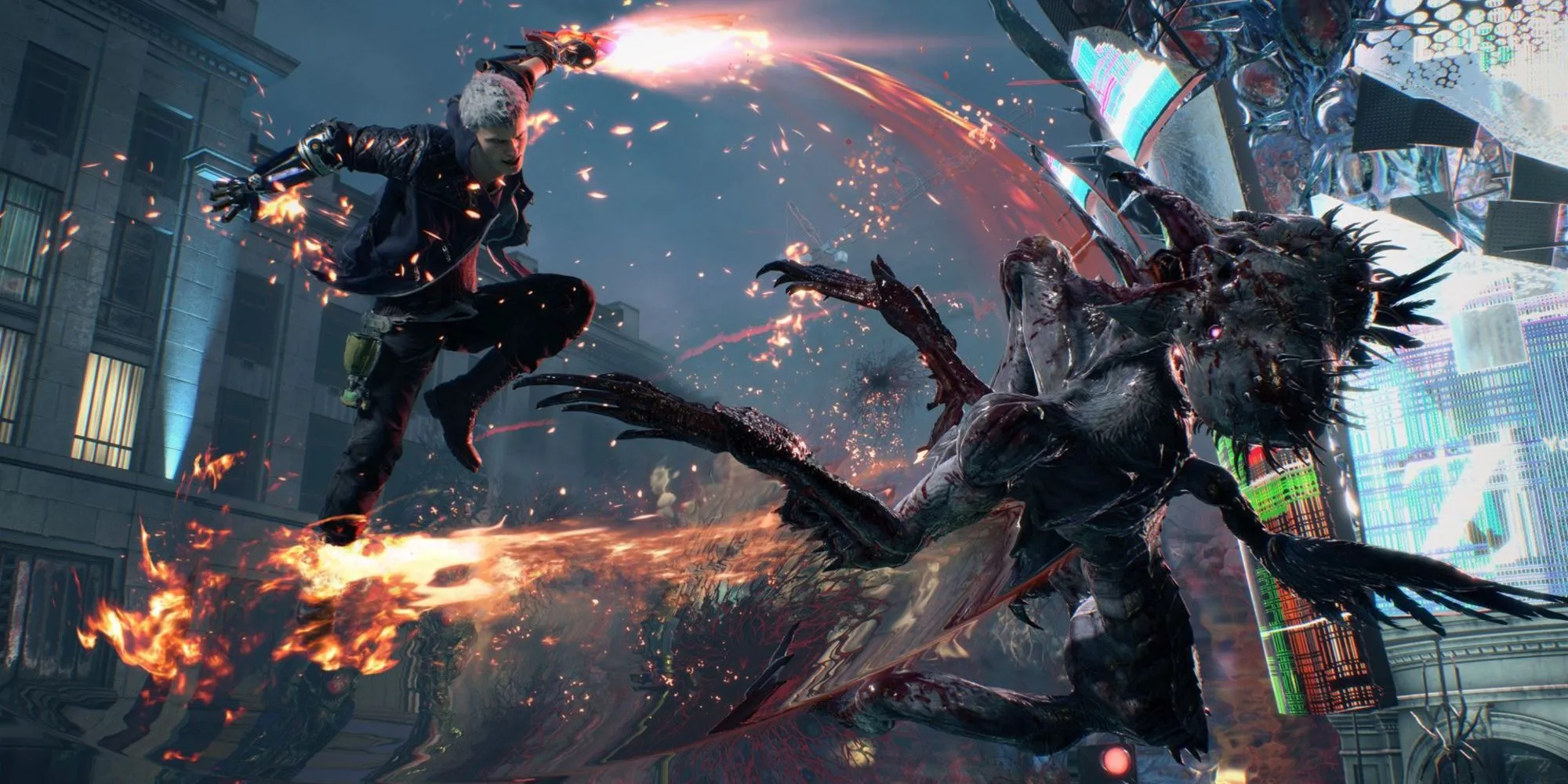Dante chiến đấu hoành tráng trong Devil May Cry 5, một trong những tựa game đỉnh cao của series DMC