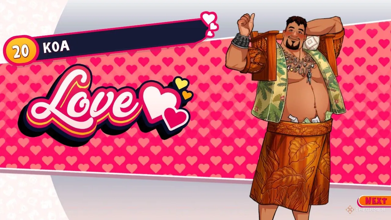 Đạt được kết cục tình yêu lãng mạn với Koa trong tựa game Date Everything!