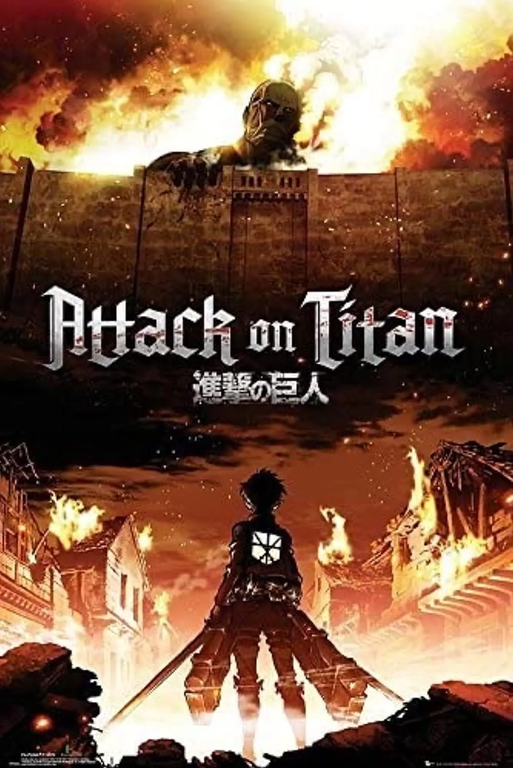 Eren Yeager và Titan Thủy Tổ trong Attack on Titan