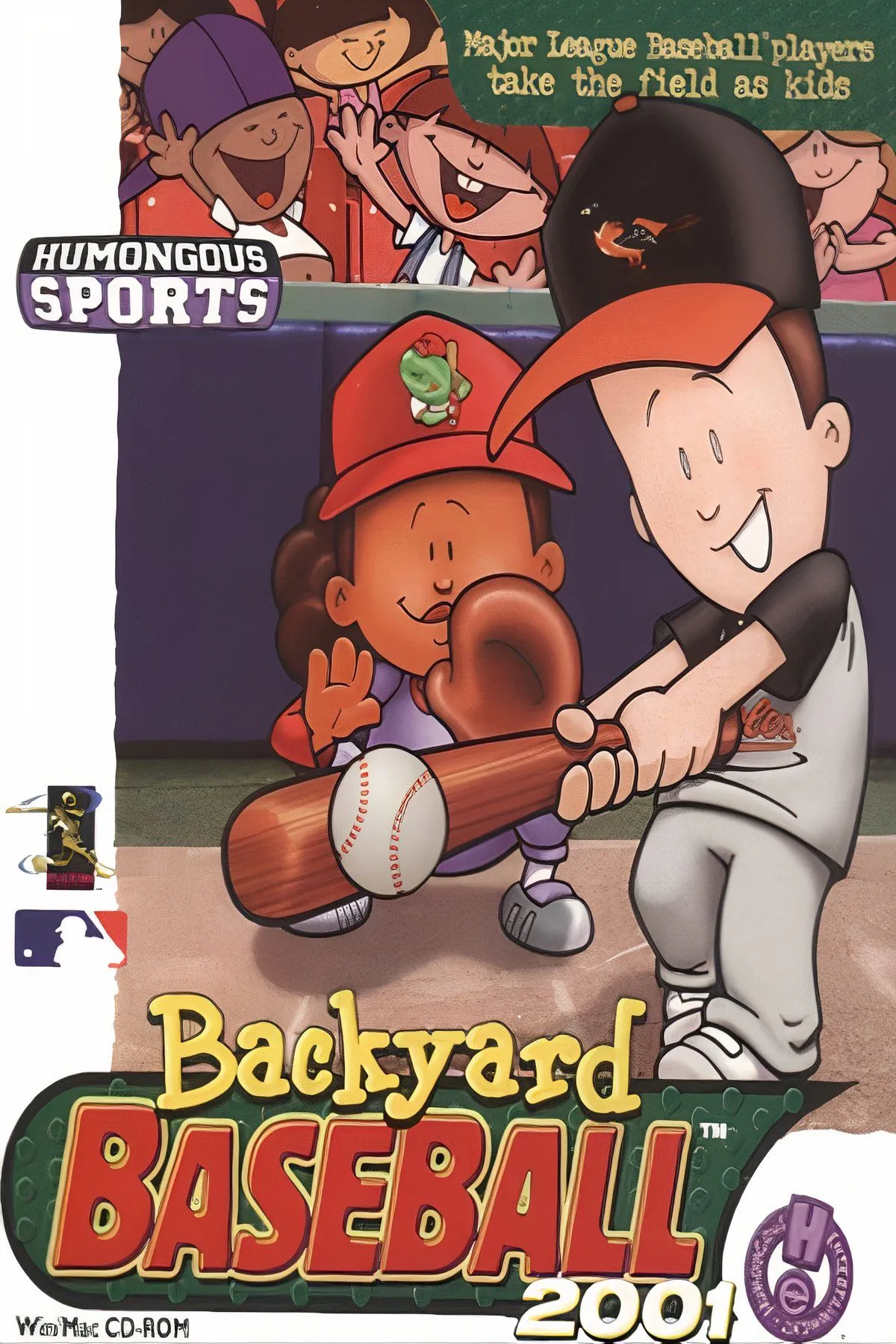 Giao diện chính hoặc ảnh nghệ thuật tổng hợp các nhân vật trong Backyard Baseball