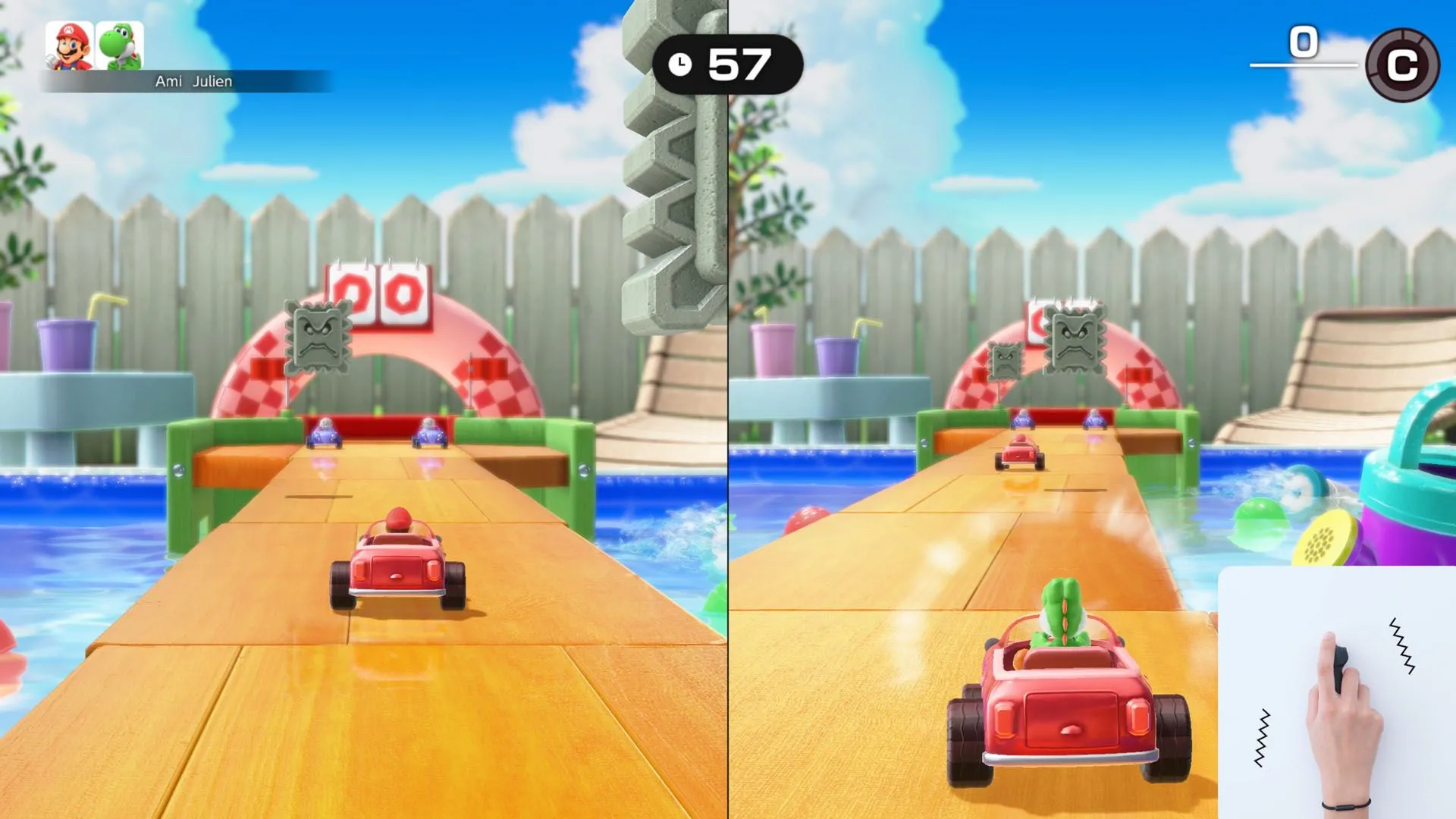Giao diện trò chơi Super Mario Party Jamboree trên Nintendo Switch 2, thể hiện các tùy chọn và nhân vật chuẩn bị cho một vòng chơi mới.