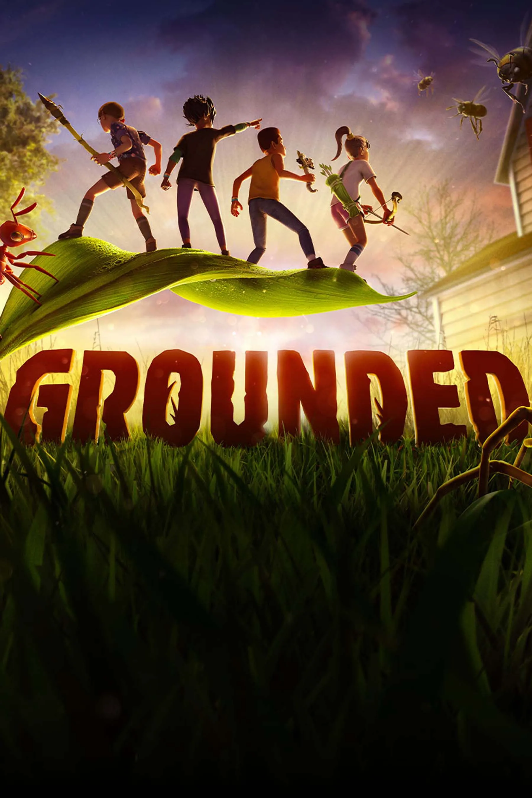 Góc nhìn cận cảnh thế giới siêu nhỏ trong game sinh tồn Grounded với chú bé và côn trùng khổng lồ