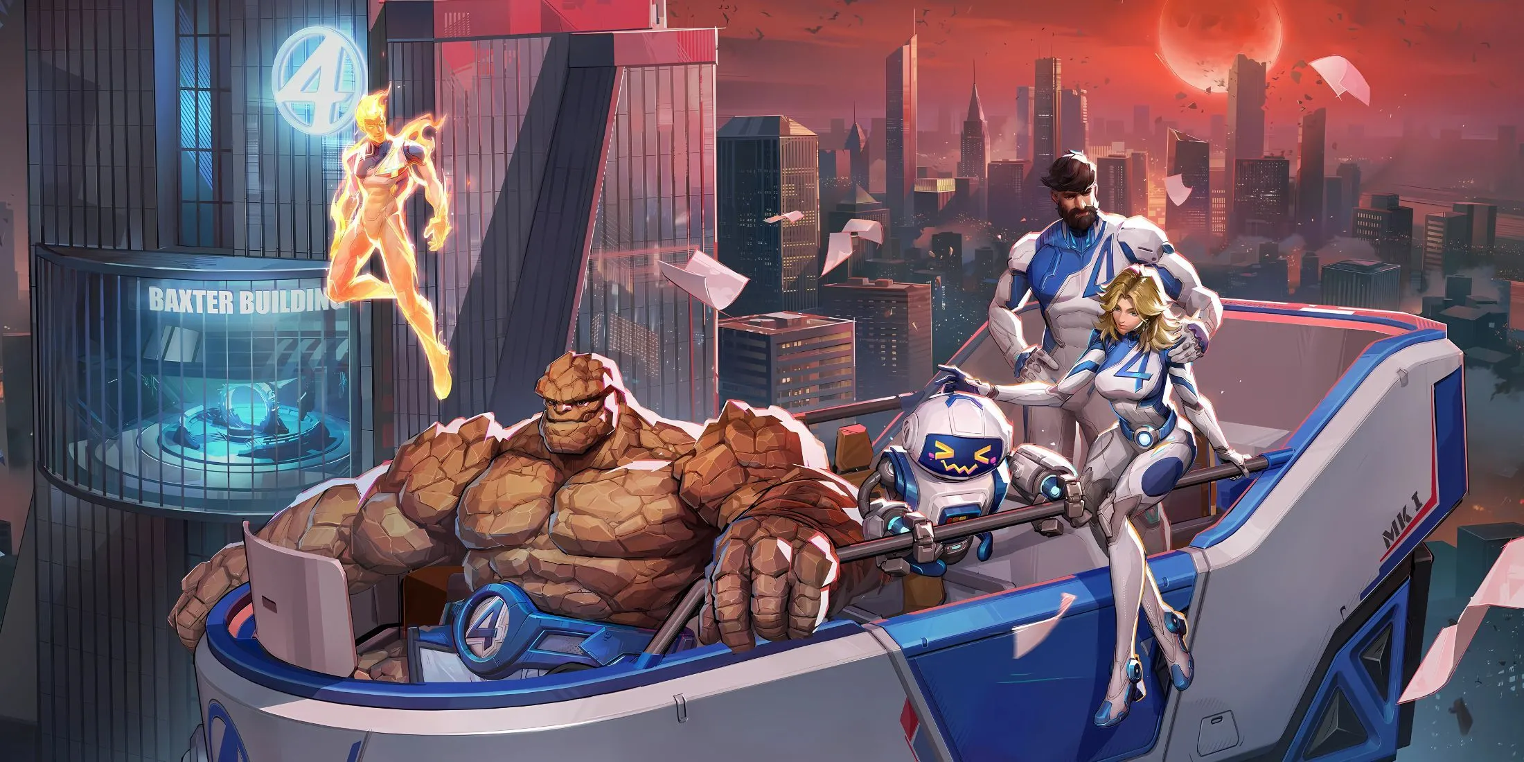 Human Torch tung The Thing lên không trung bằng chiêu thức team-up mới trong Marvel Rivals, mở ra cơ hội tấn công bất ngờ.