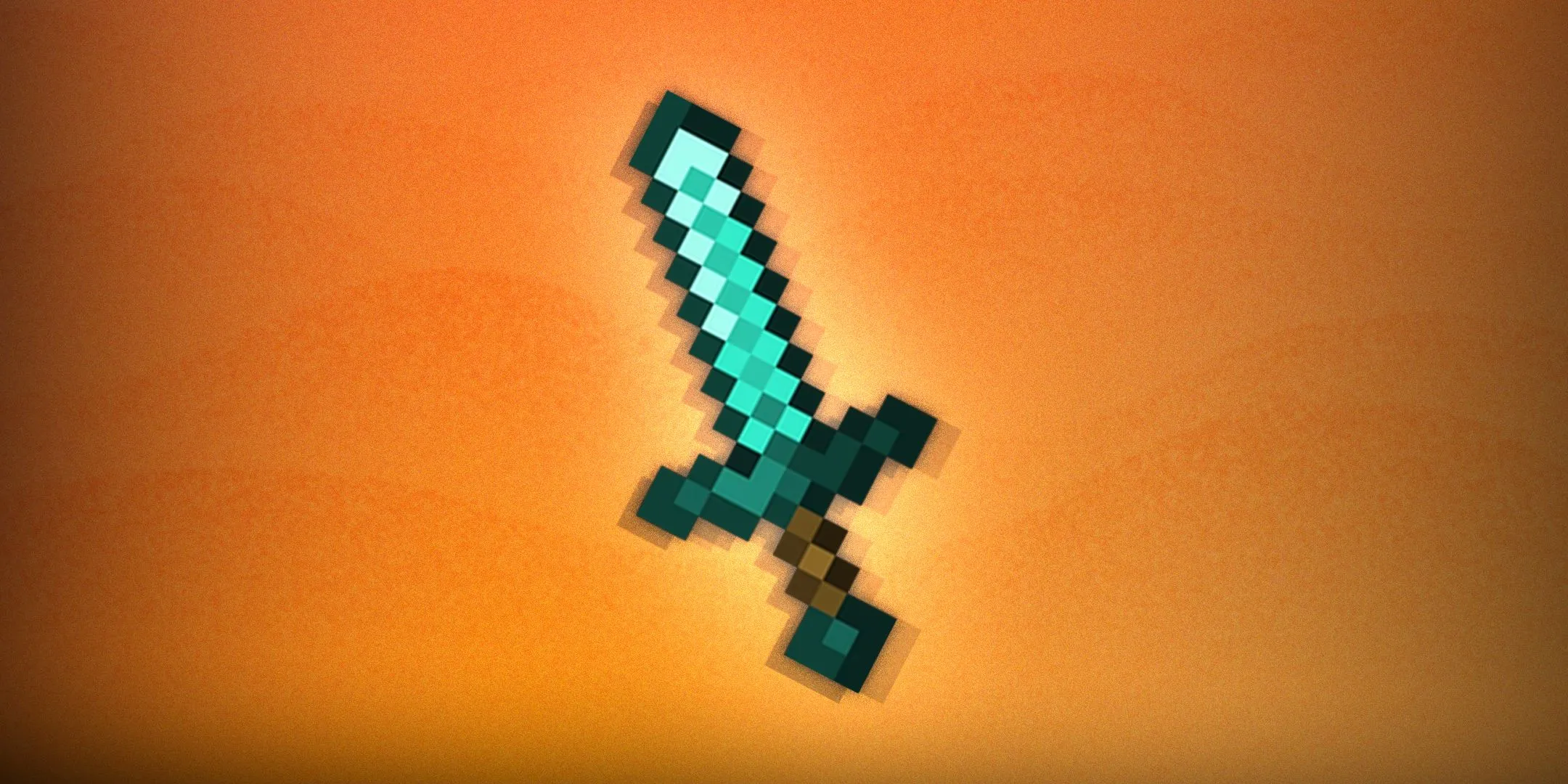 Kiếm kim cương biểu tượng trong thế giới khối vuông Minecraft