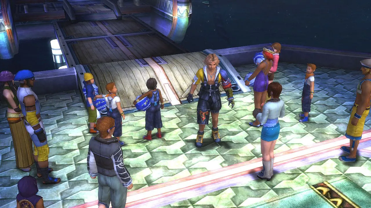 Kimahri Ronso uy nghi trong cảnh game Final Fantasy X, biểu tượng của một nhân vật mạnh mẽ nhưng đôi khi bị lu mờ.