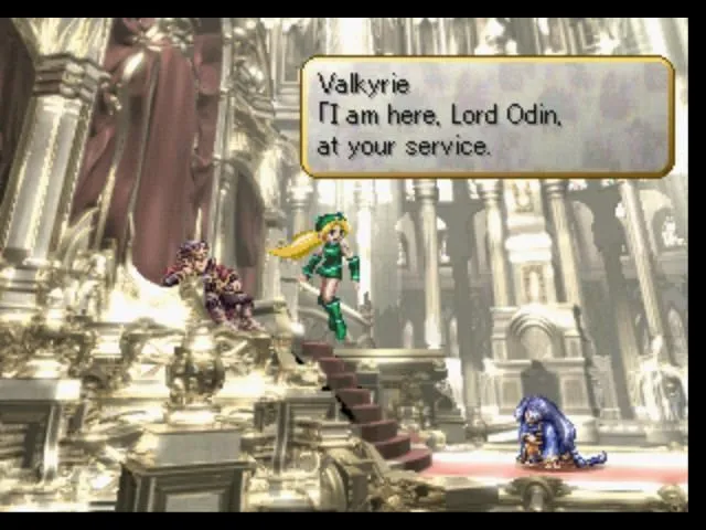 Lenneth Valkyrie trong Valkyrie Profile đang triệu hồi chiến binh