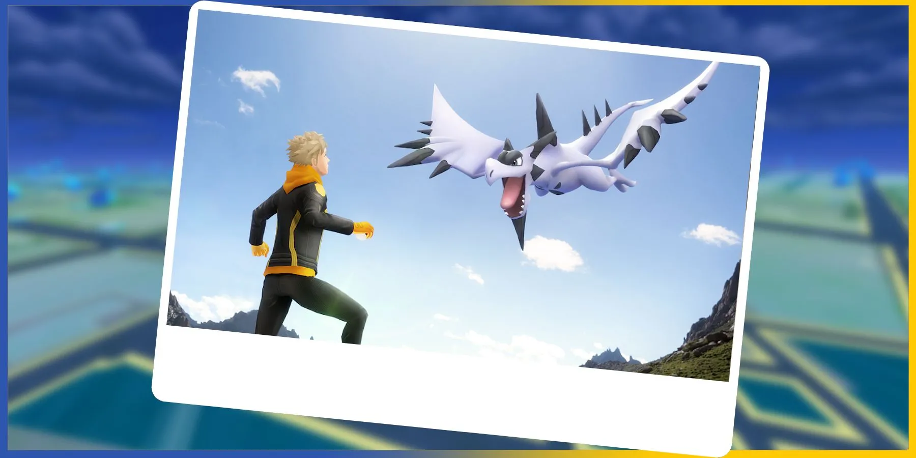 Mega Aerodactyl đang tung đòn trong trận Raid Pokémon GO
