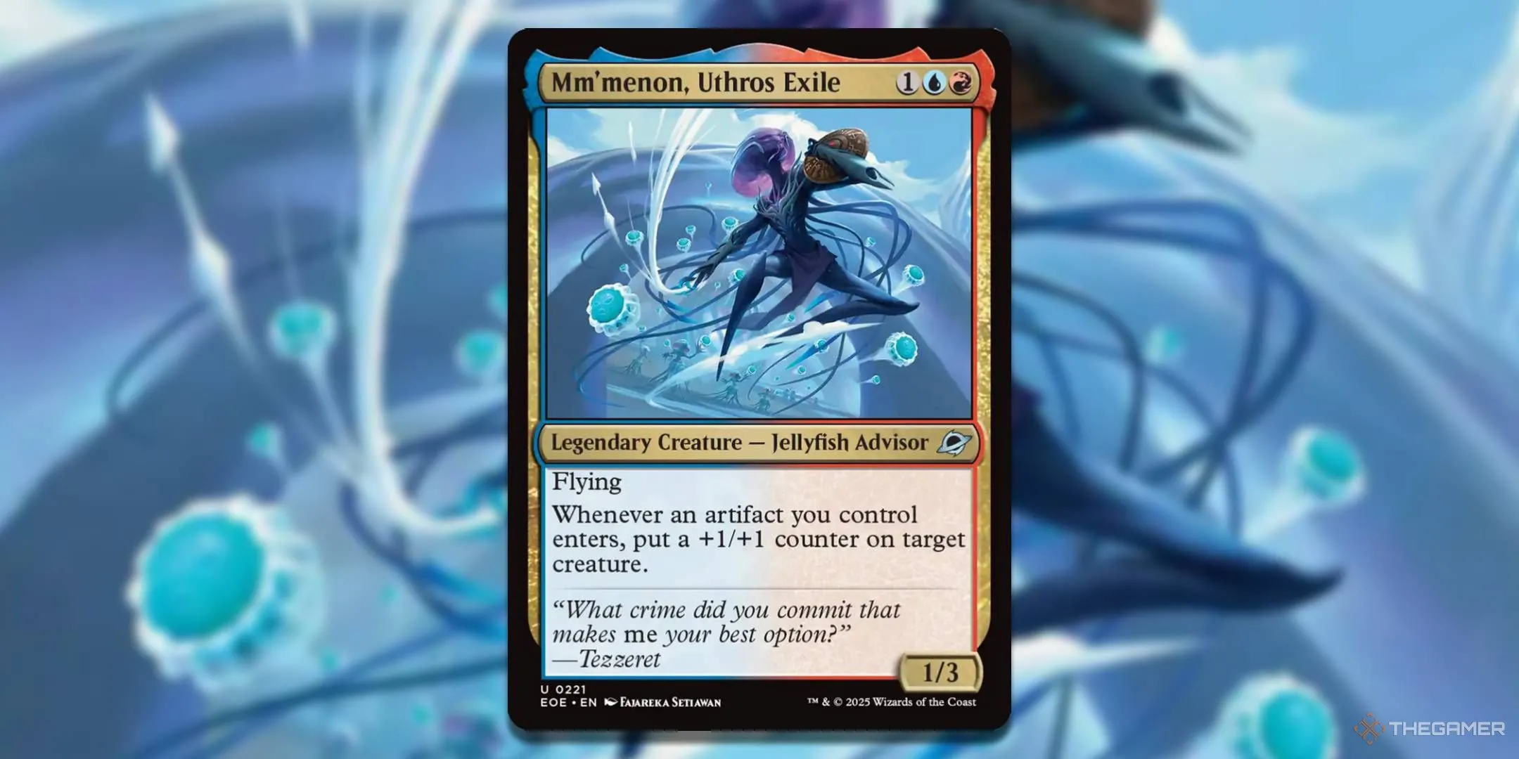 Mm'menon Uthros Exile - Commander artifact Voltron trong MTG Edge of Eternities