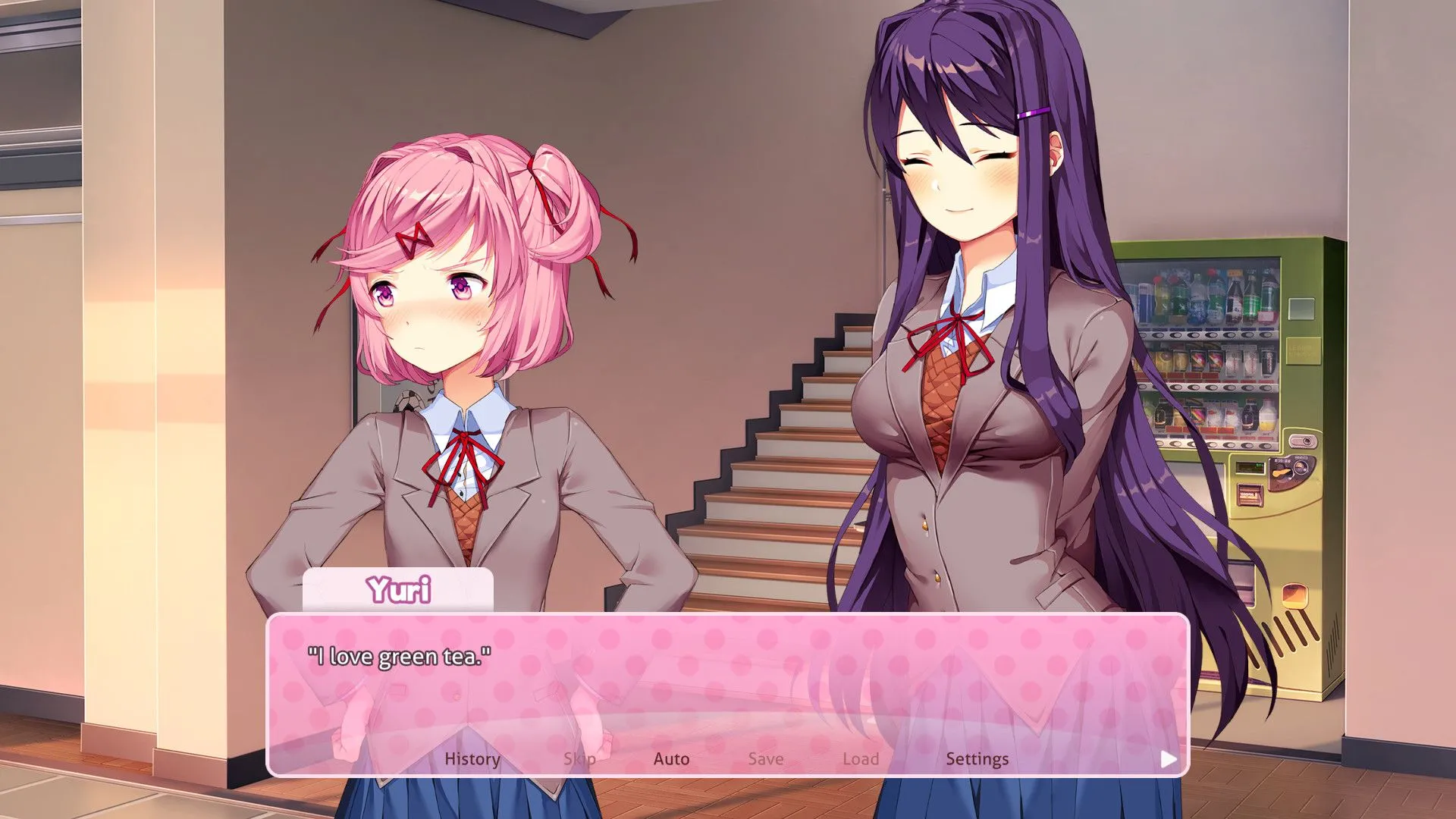 Monika trong Doki Doki Literature Club, nhân vật bí ẩn của câu lạc bộ văn học.