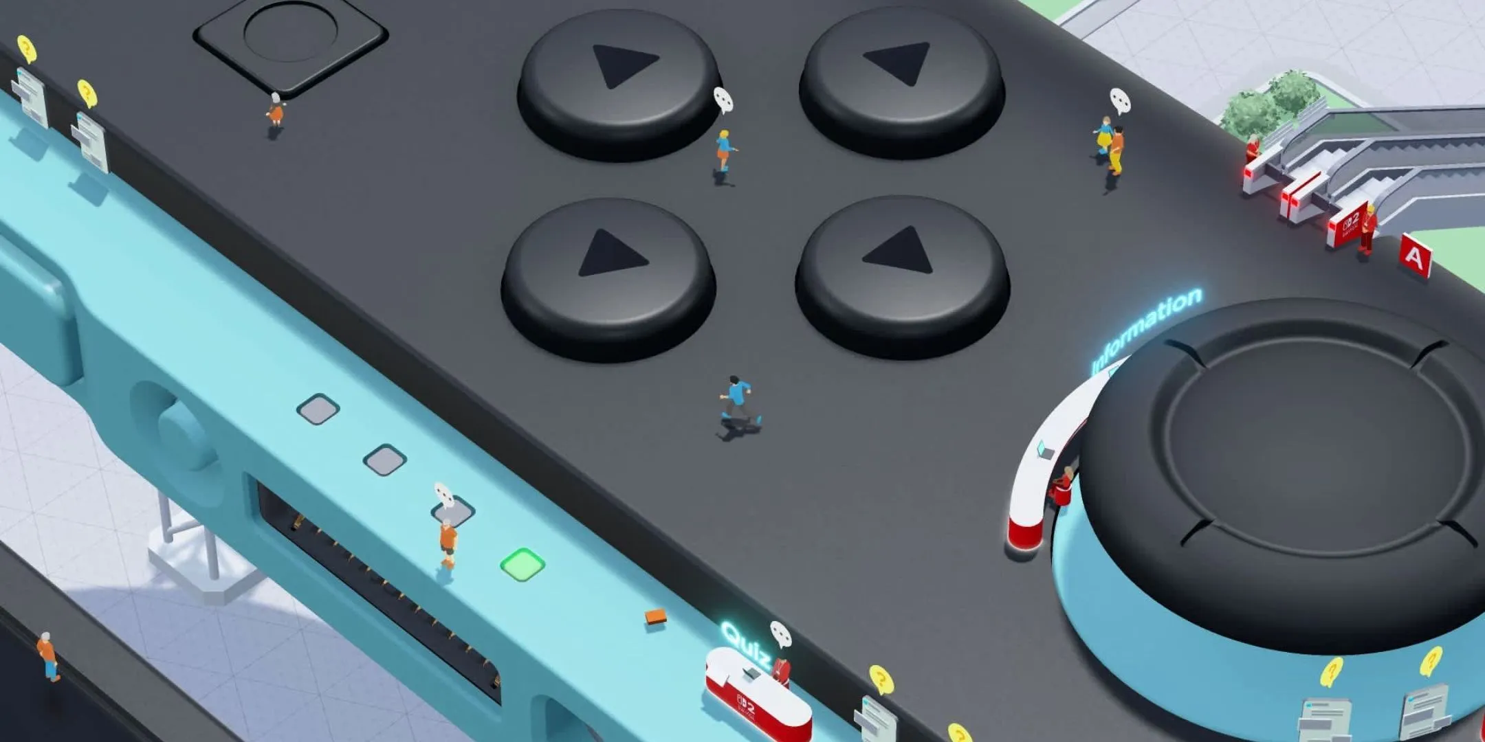 Một hình ảnh nhân vật đại diện đang khám phá thế giới ảo trong Nintendo Switch 2 Welcome Tour, tựa game giới thiệu hệ thống.
