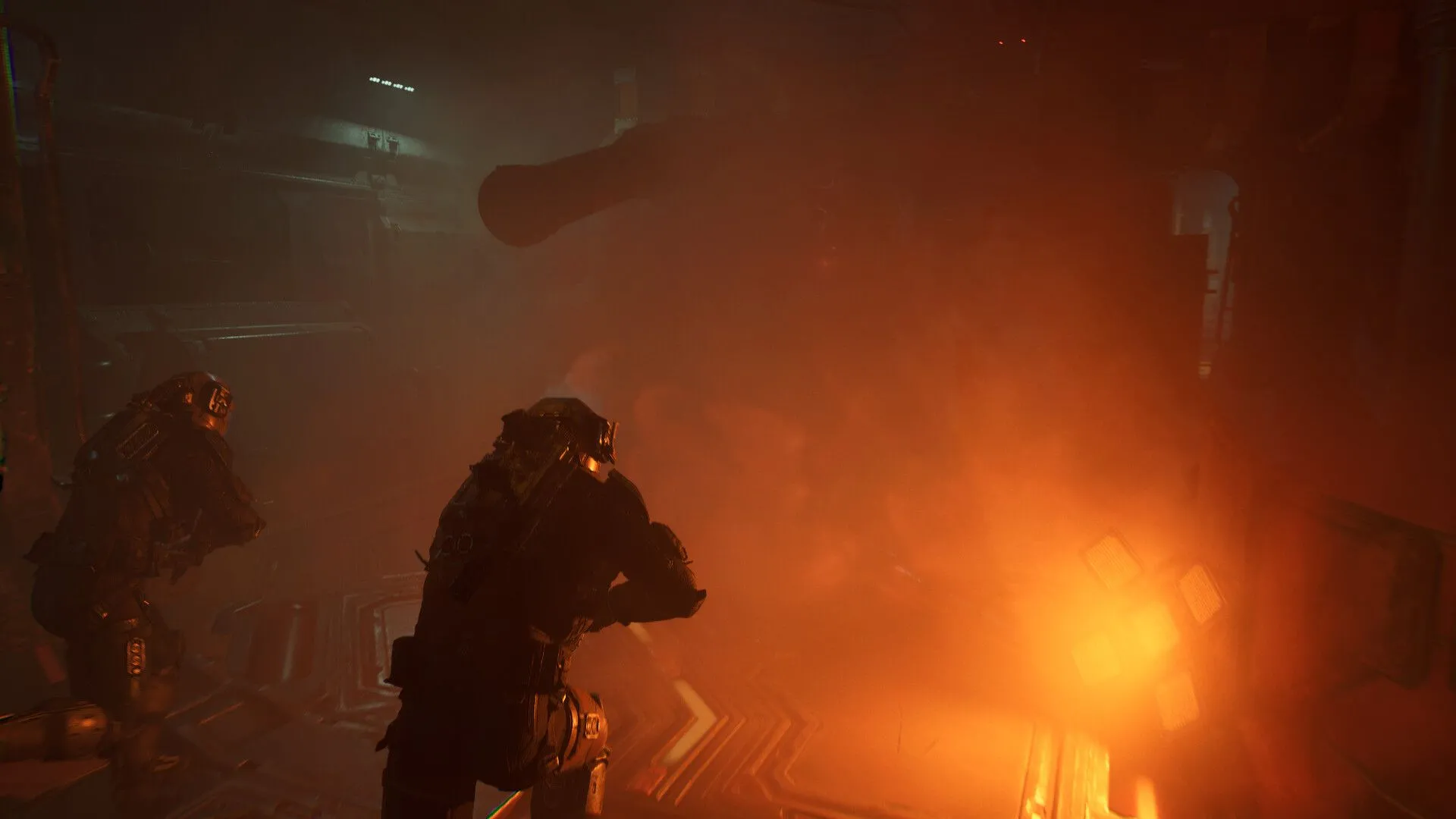 Một nhân vật trong The Expanse Osiris Reborn nhìn ra ngoài cửa sổ con tàu, biểu cảm trầm tư, thể hiện chiều sâu cảm xúc và cốt truyện game