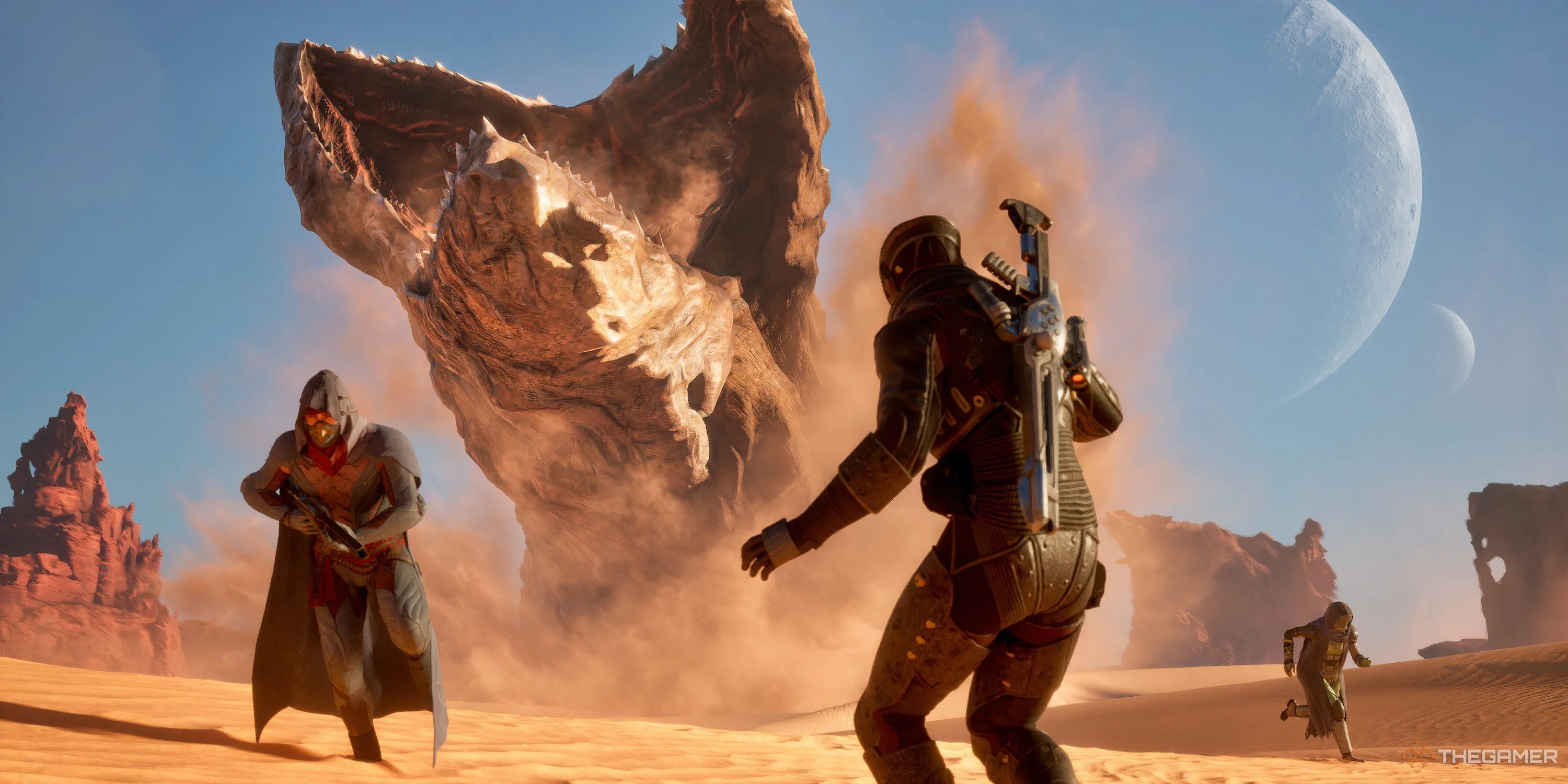 Người chơi bất ngờ khi Sandworm khổng lồ xuất hiện tại Deep Desert trong Dune: Awakening
