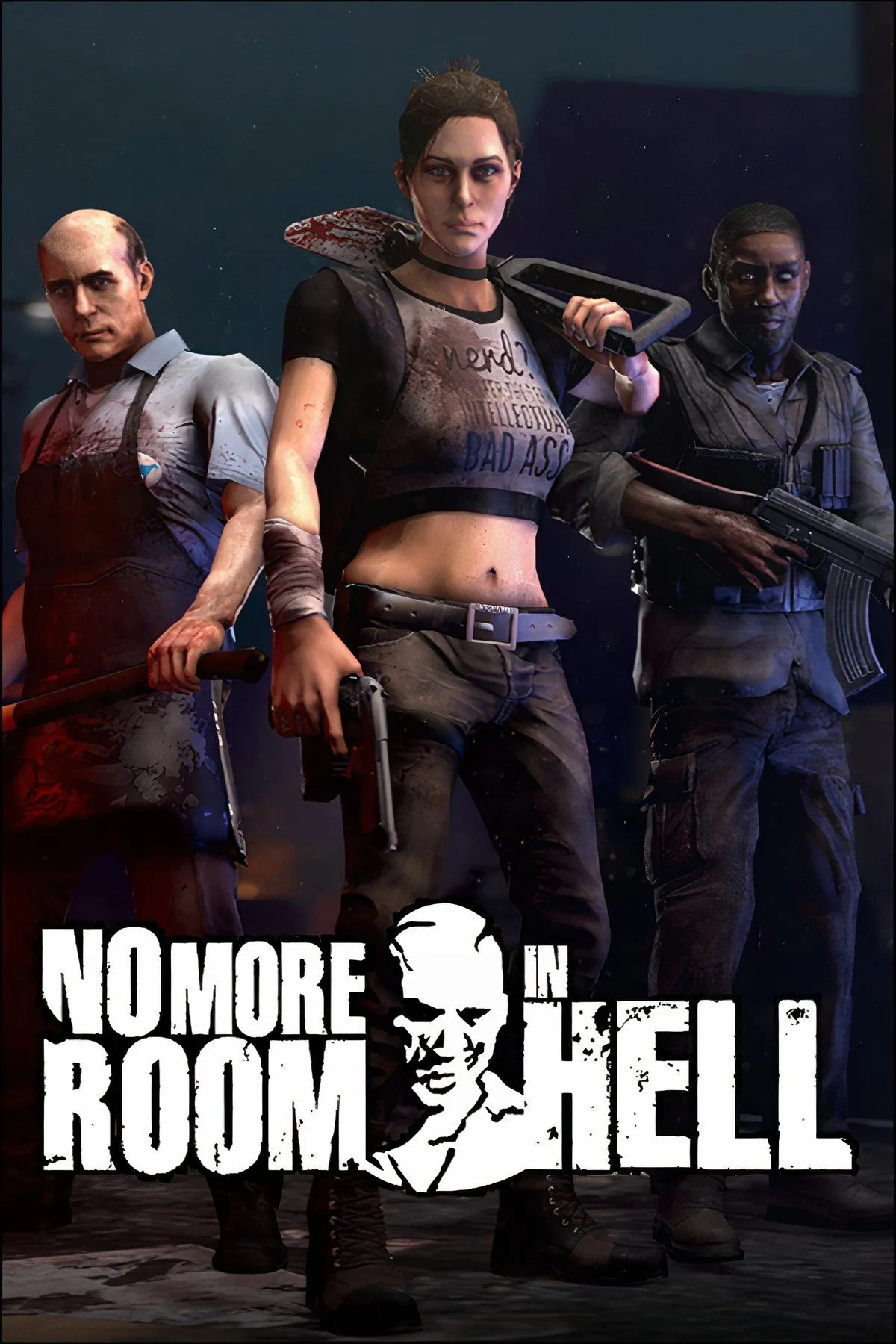 Nhân vật game thủ chiến đấu với zombie trong No More Room In Hell, FPS kinh dị sinh tồn.
