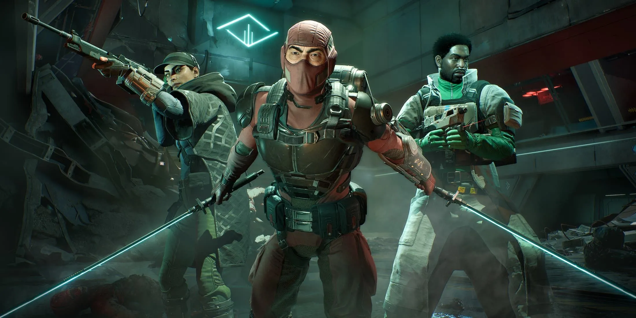 Nhóm nhân vật Ninja, Medic và Sharpshooter trong Killing Floor 3, minh họa các Specialist sẵn sàng chiến đấu.