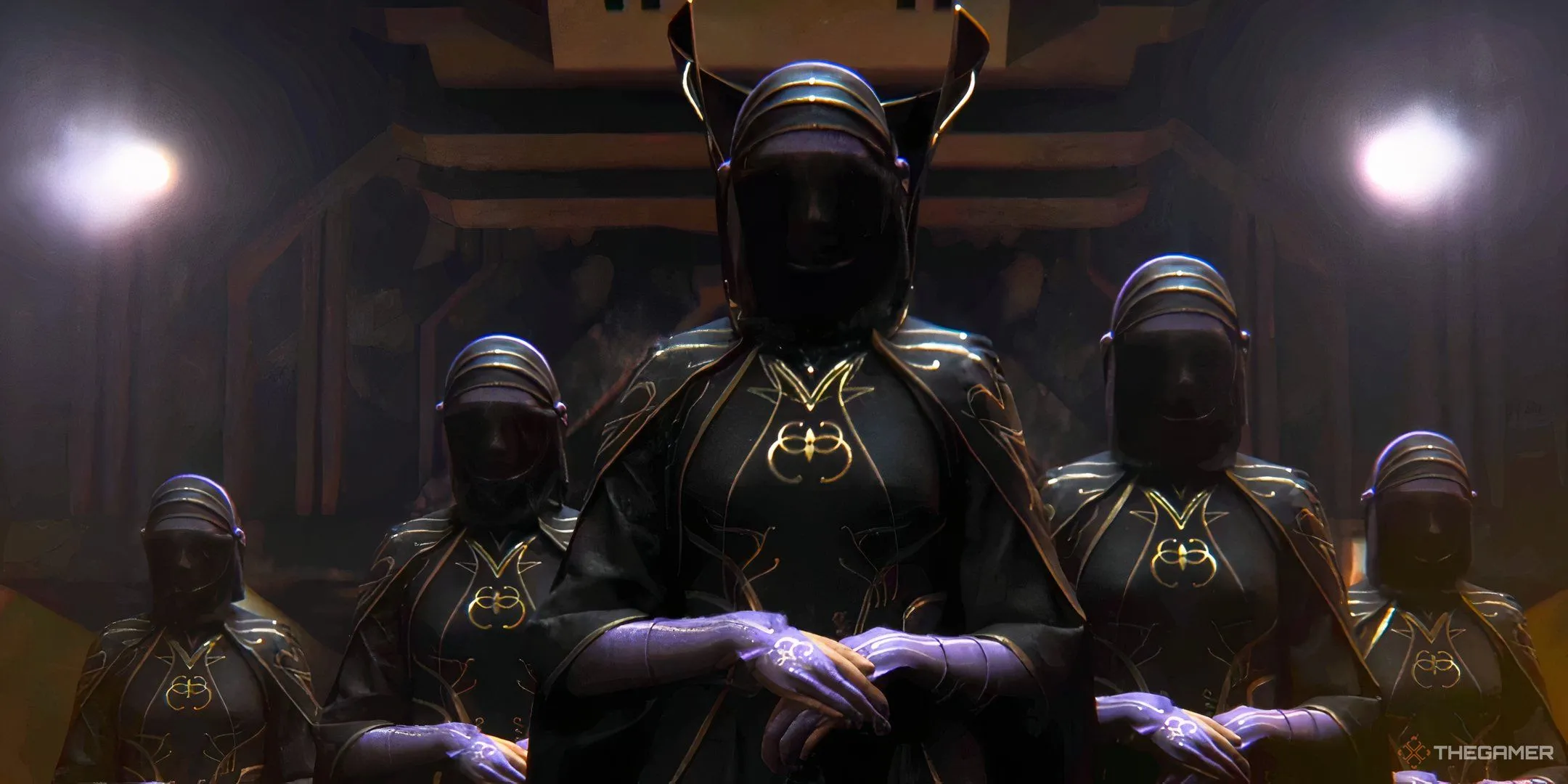 Những nữ tu Bene Gesserit với áo choàng và mạng che mặt bí ẩn trong Dune: Awakening