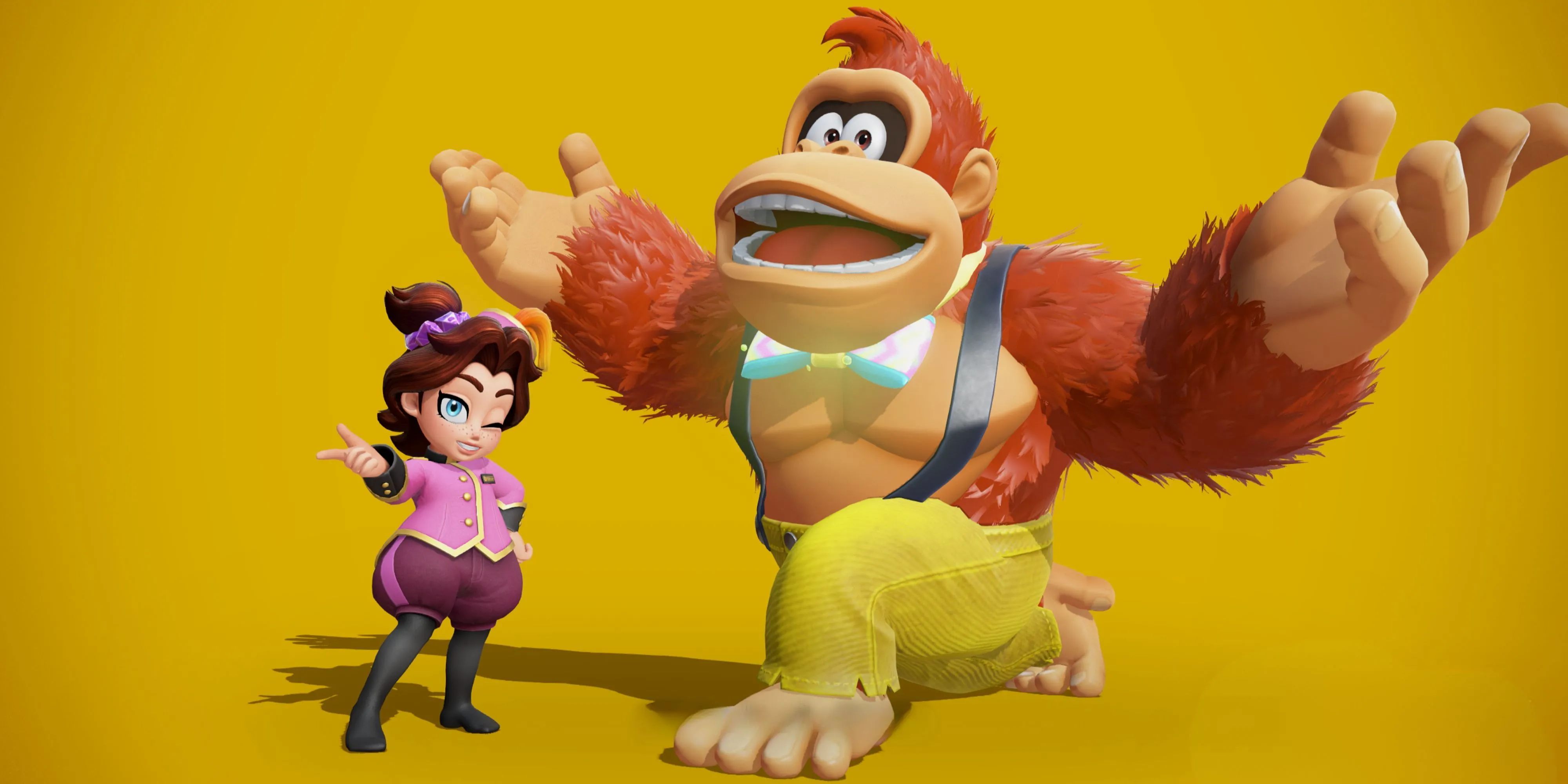 Pauline và Donkey Kong tạo dáng đầy phong cách trong tựa game Donkey Kong Bananza.