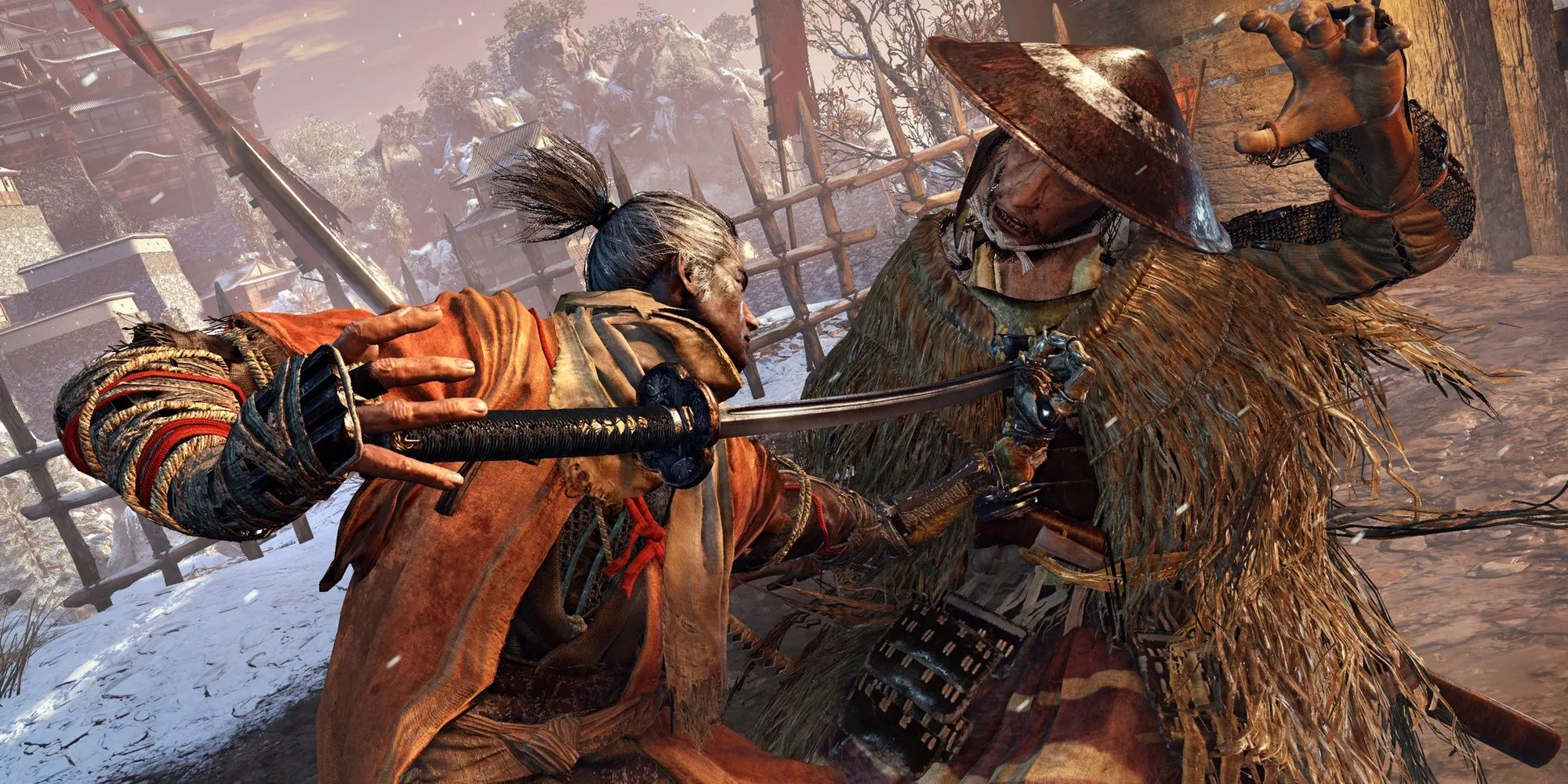 Sekiro thực hiện đòn ám sát lén lút bằng katana, gợi ý về những chiến thuật hoặc thay đổi cân bằng game mới có thể giúp vượt qua các màn khó.