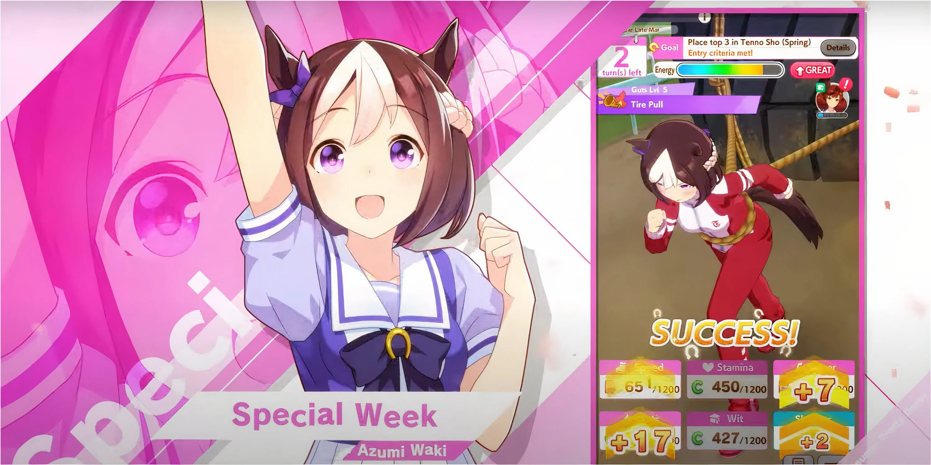 Special Week kiên cường trên đường đua