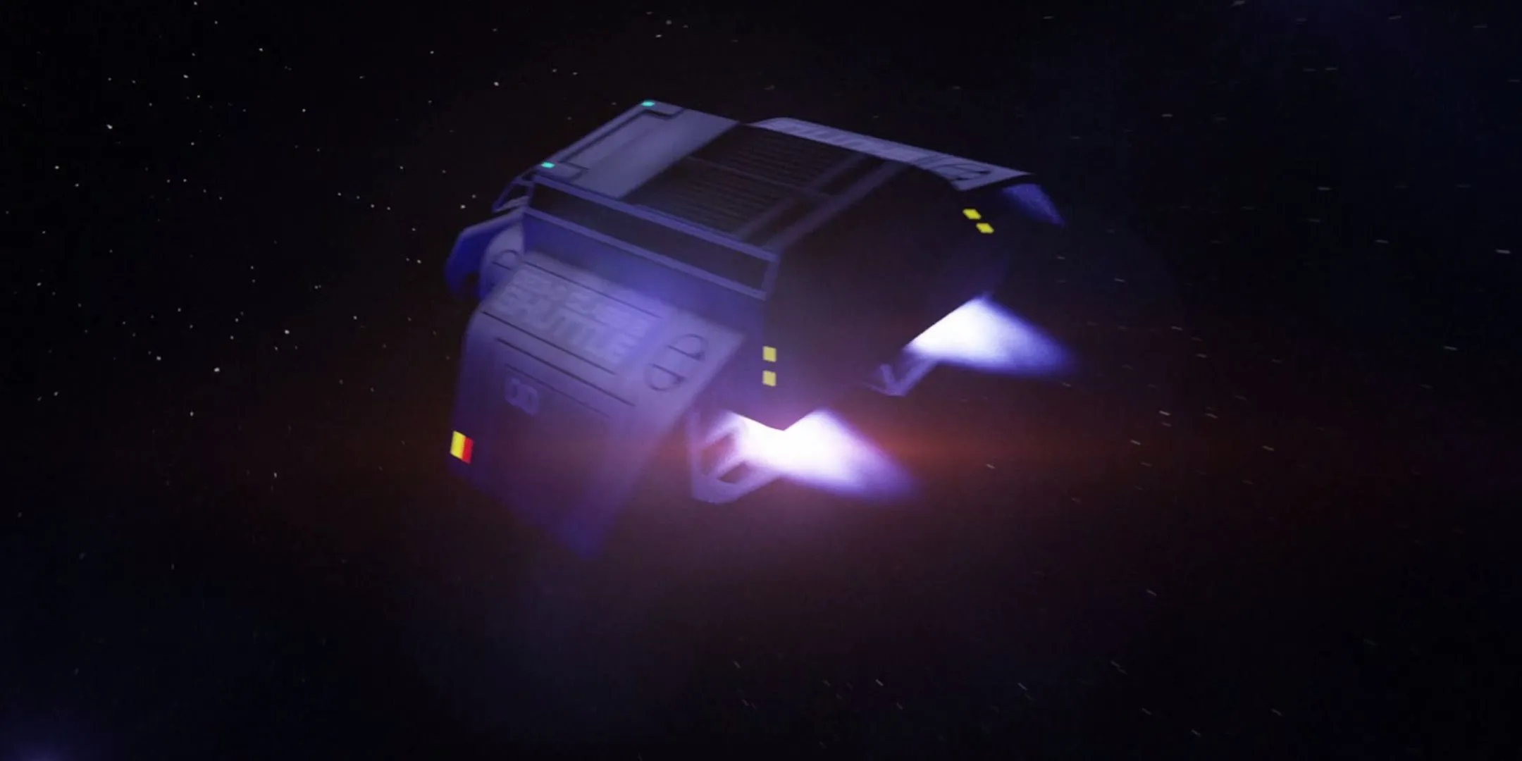 Tàu con thoi Von Braun bay đi trong cảnh cắt của System Shock 2 Remastered, báo hiệu một hành trình đầy rẫy hiểm nguy.