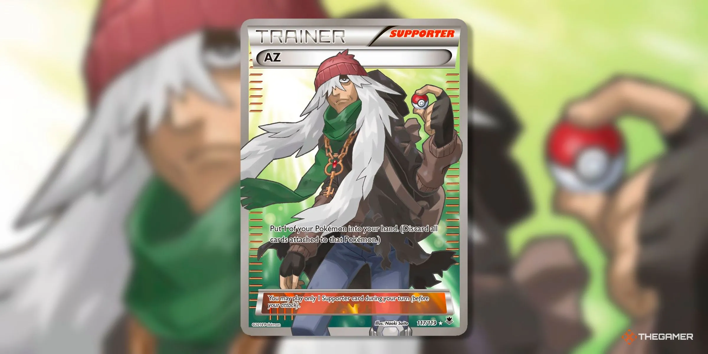 Thẻ bài AZ Ultra Rare (117) từ set Phantom Forces của Pokemon TCG kỷ nguyên XY.