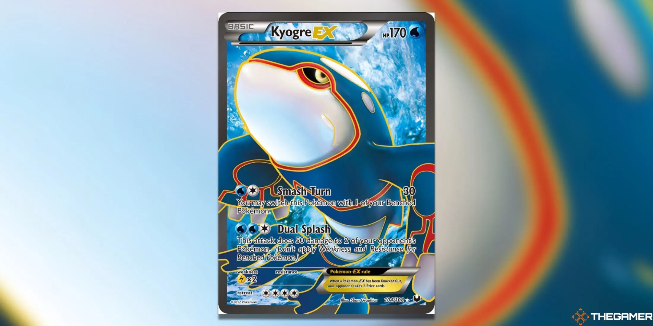 Thẻ bài Pokemon TCG Kyogre EX Full Art từ set Dark Explorers