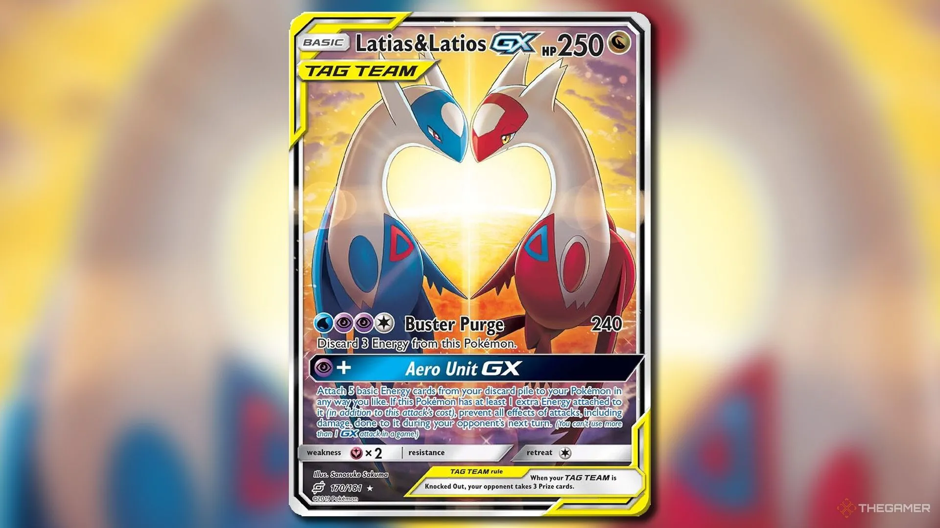 Thẻ bài Pokemon TCG Latias &amp; Latios GX Alternate Full Art từ set Team Up