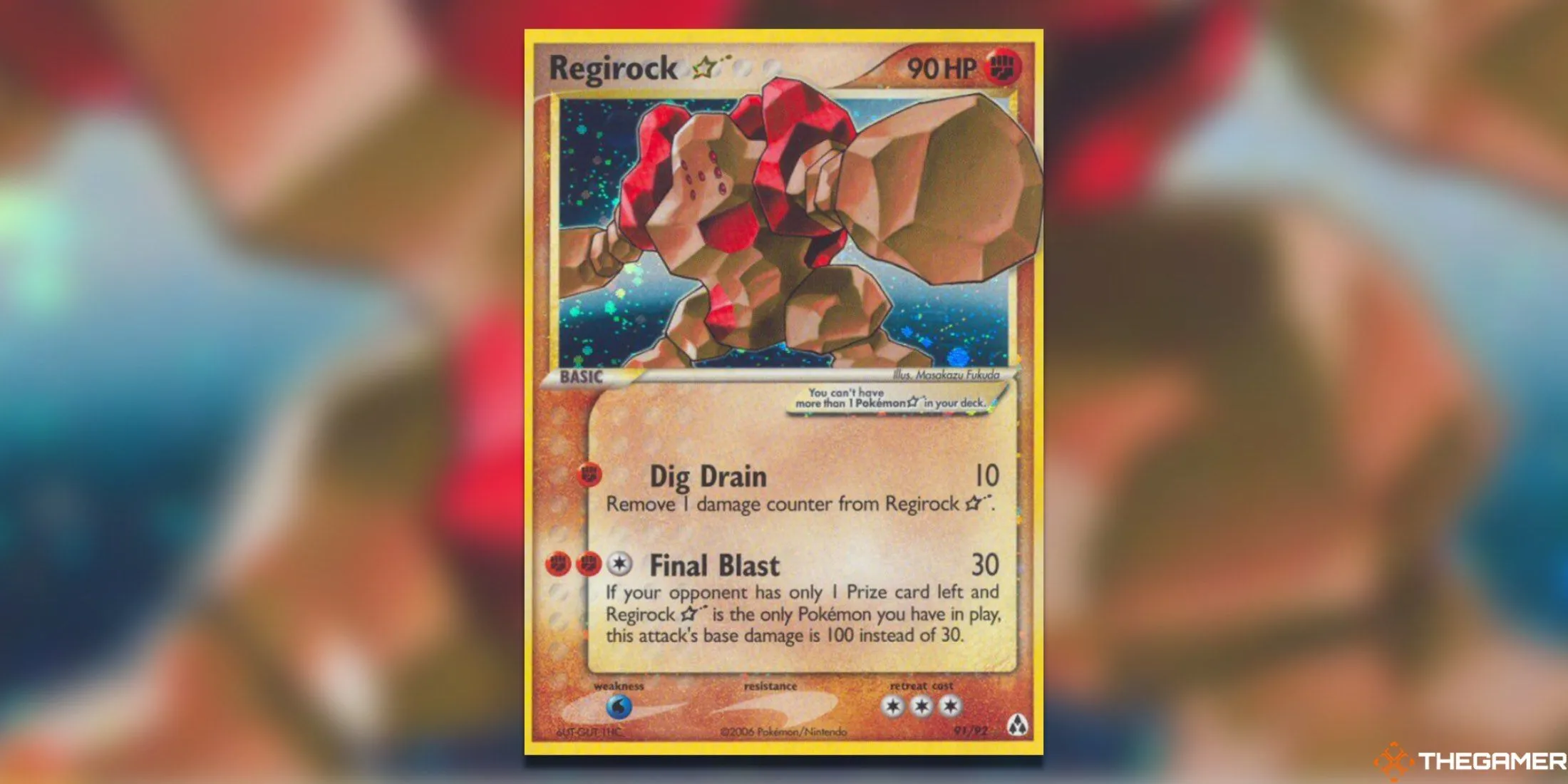 Thẻ bài Pokemon TCG Regirock Star Ultra Rare từ set Legend Maker