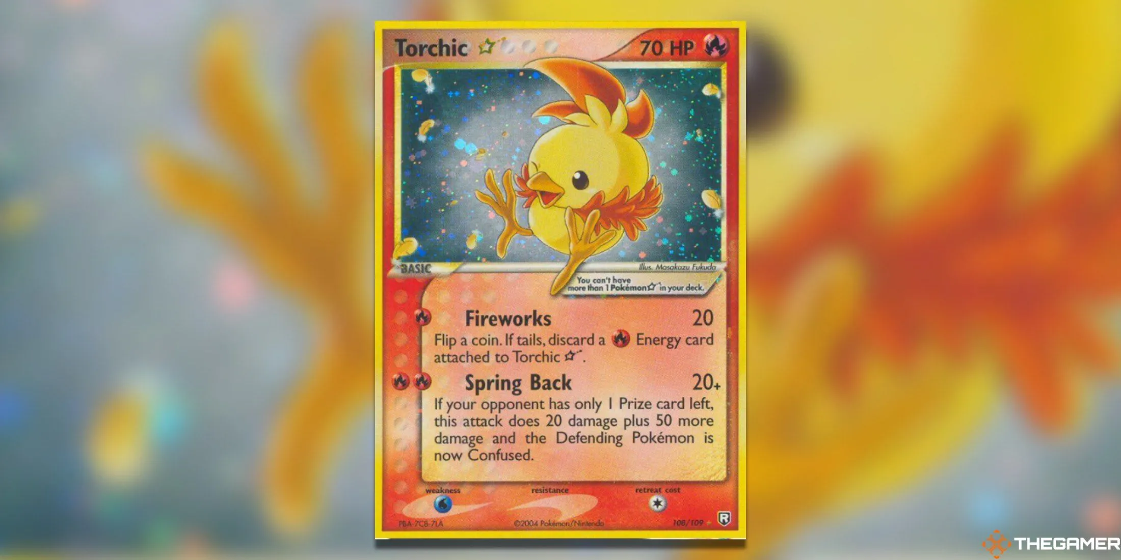 Thẻ bài Pokemon TCG Torchic Star Ultra Rare từ set Team Rocket Returns