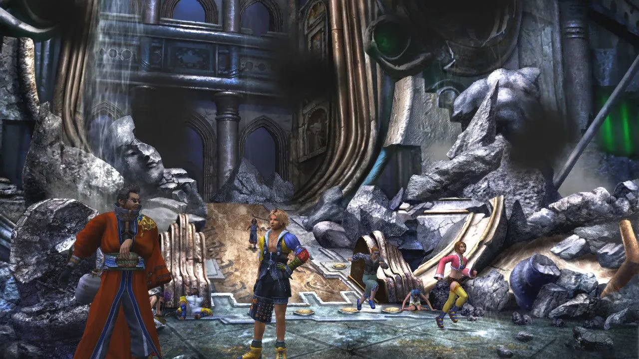Tidus và Yuna trong Final Fantasy X, hai nhân vật trung tâm của cuộc hành trình xuyên Spira.