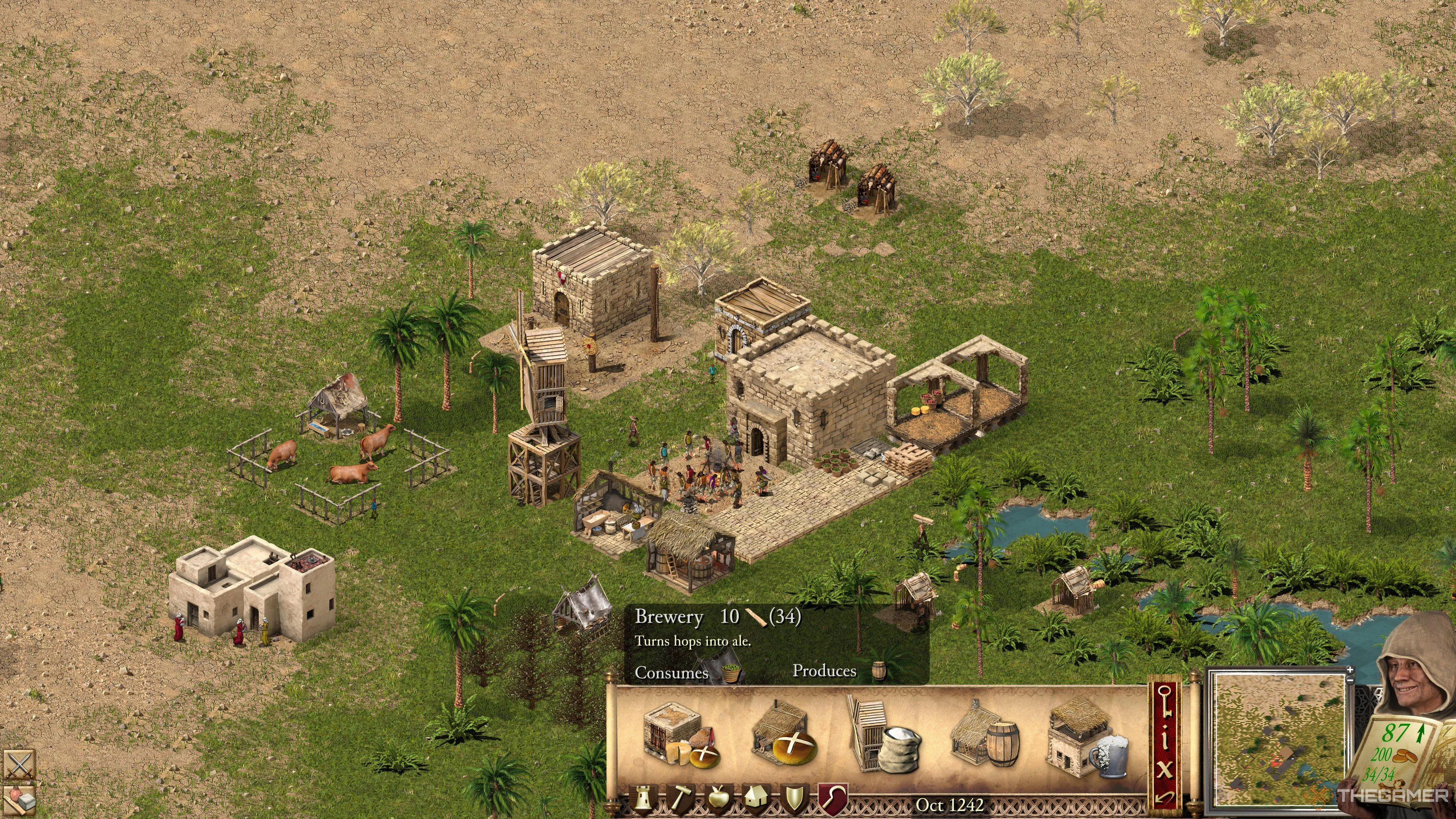 Xưởng sản xuất bia (Brewery) trong Stronghold Crusader Definitive Edition.