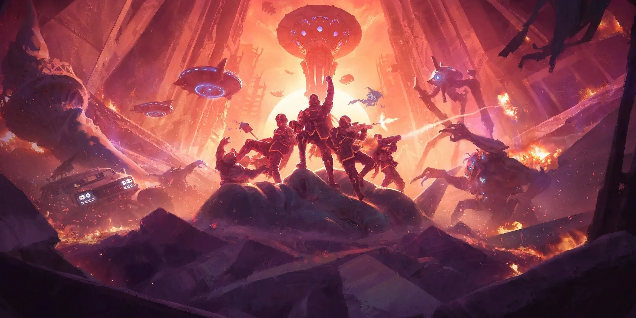 Cảnh quan hùng vĩ của một hành tinh mới tiềm năng trong Helldivers 2, nơi những cuộc phiêu lưu và thử thách mới đang chờ đón các Helldiver