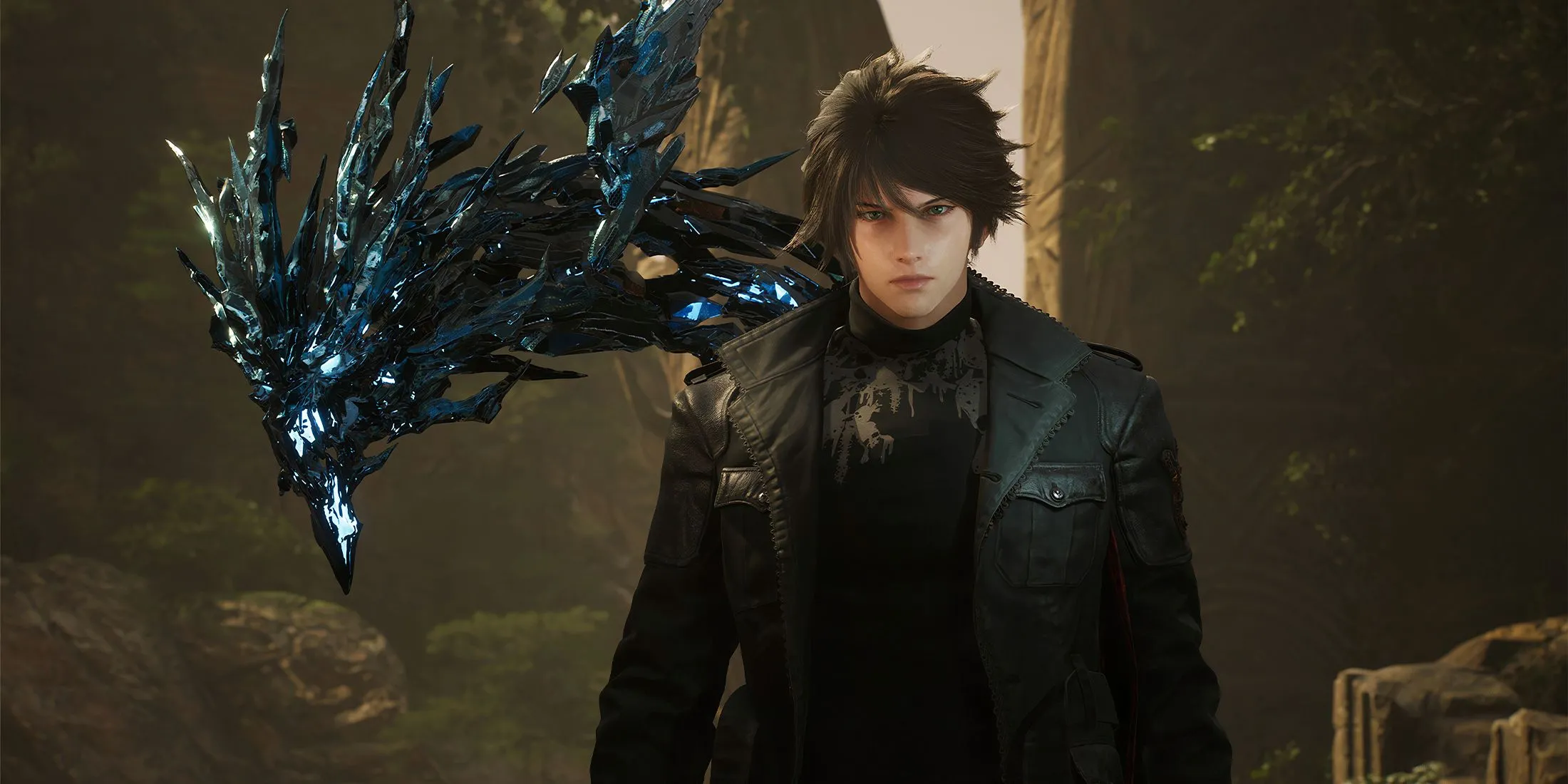 Kaser và sinh vật đồng hành Arena trong Lost Soul Aside, thể hiện đồ họa ấn tượng của game
