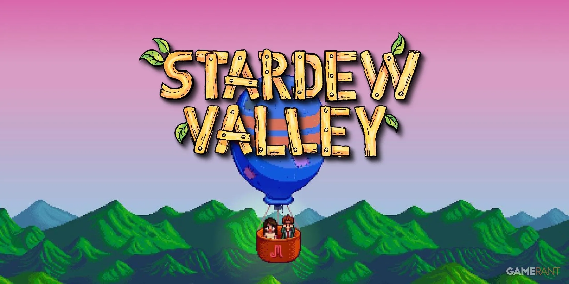 Logo Stardew Valley bay lượn trên khinh khí cầu, biểu tượng của cơ hội phiêu lưu và sở hữu game miễn phí vĩnh viễn
