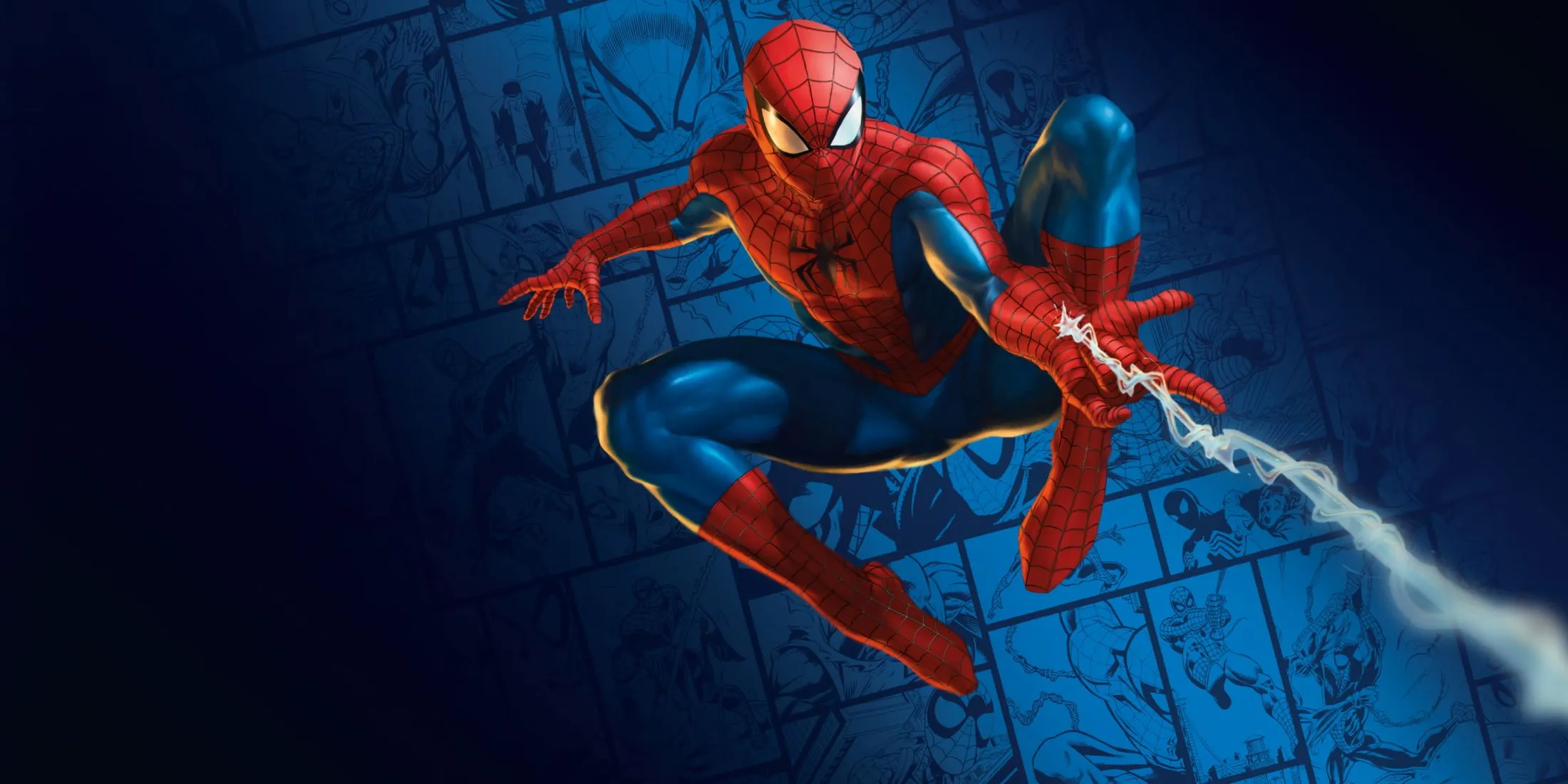 Magic The Gathering Spider-Man artwork quảng bá với nhiều nhân vật