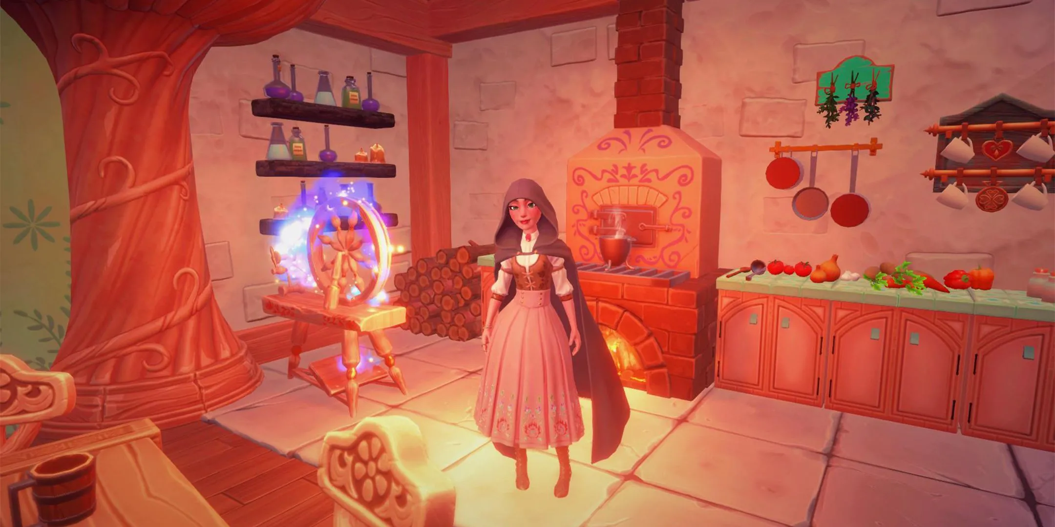 Ngựa hoang cùng nông trại trong bản mở rộng Disney Dreamlight Valley Wishblossom Ranch