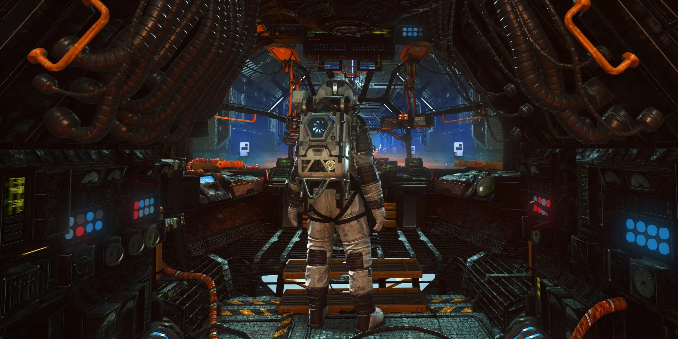 Người chơi No Man's Sky bên trong buồng lái phi thuyền, thể hiện sự tăng trưởng số lượng game thủ