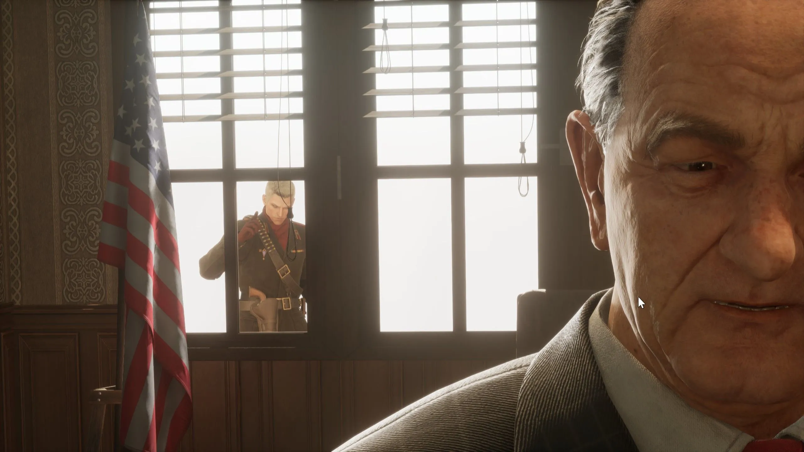 Ocelot quan sát Naked Snake trong Metal Gear Solid Delta