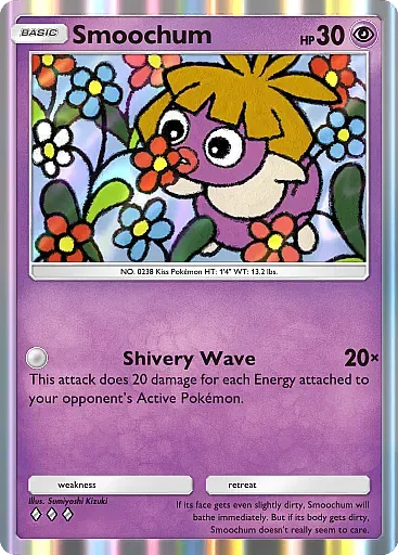 Smoochum, Baby Pokemon tiền tiến hóa của Jynx, có thể nhận được từ gói Ho-Oh trong Pokemon TCG Pocket.
