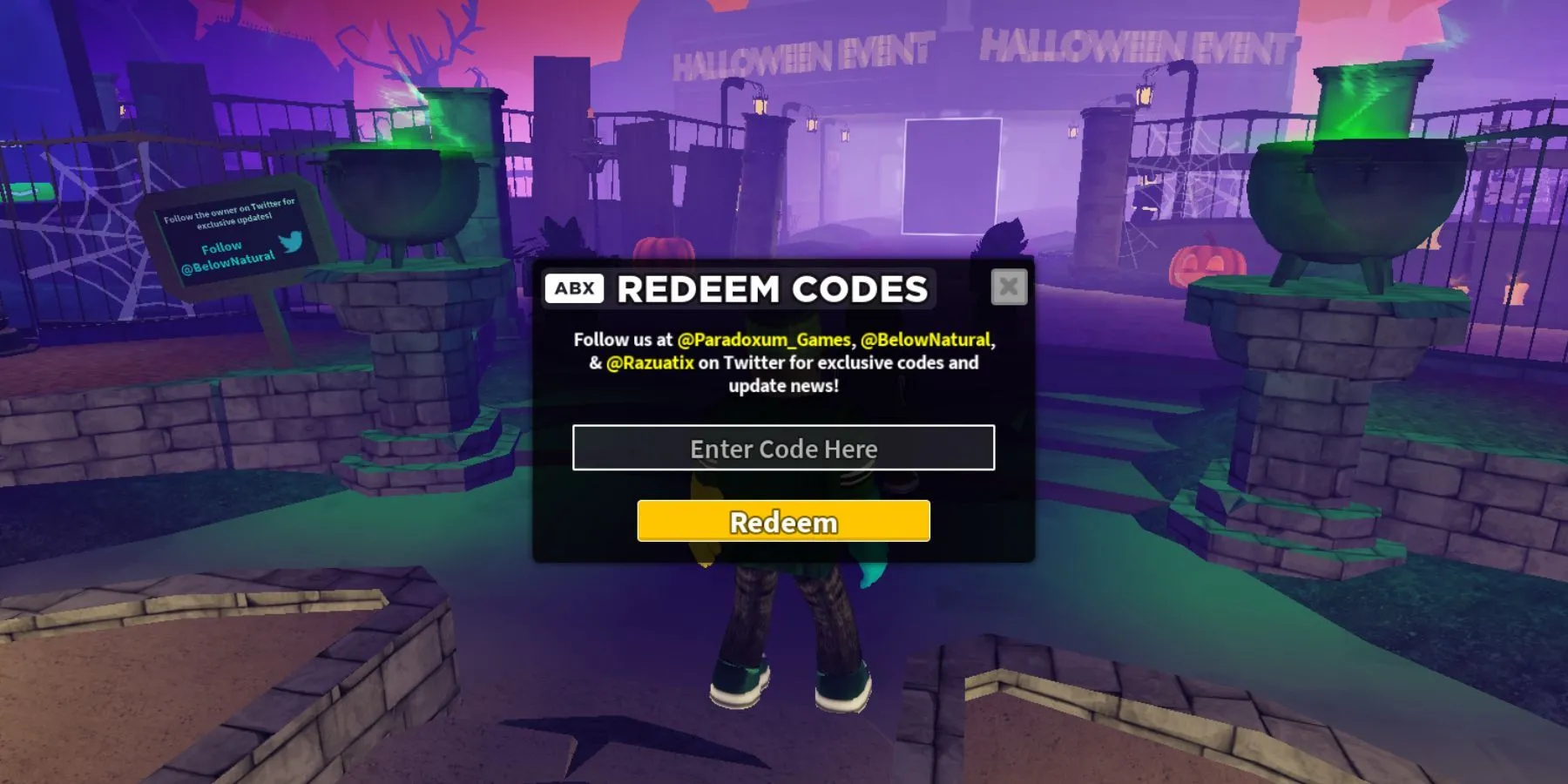Thao tác đổi mã code TDS trong game Roblox
